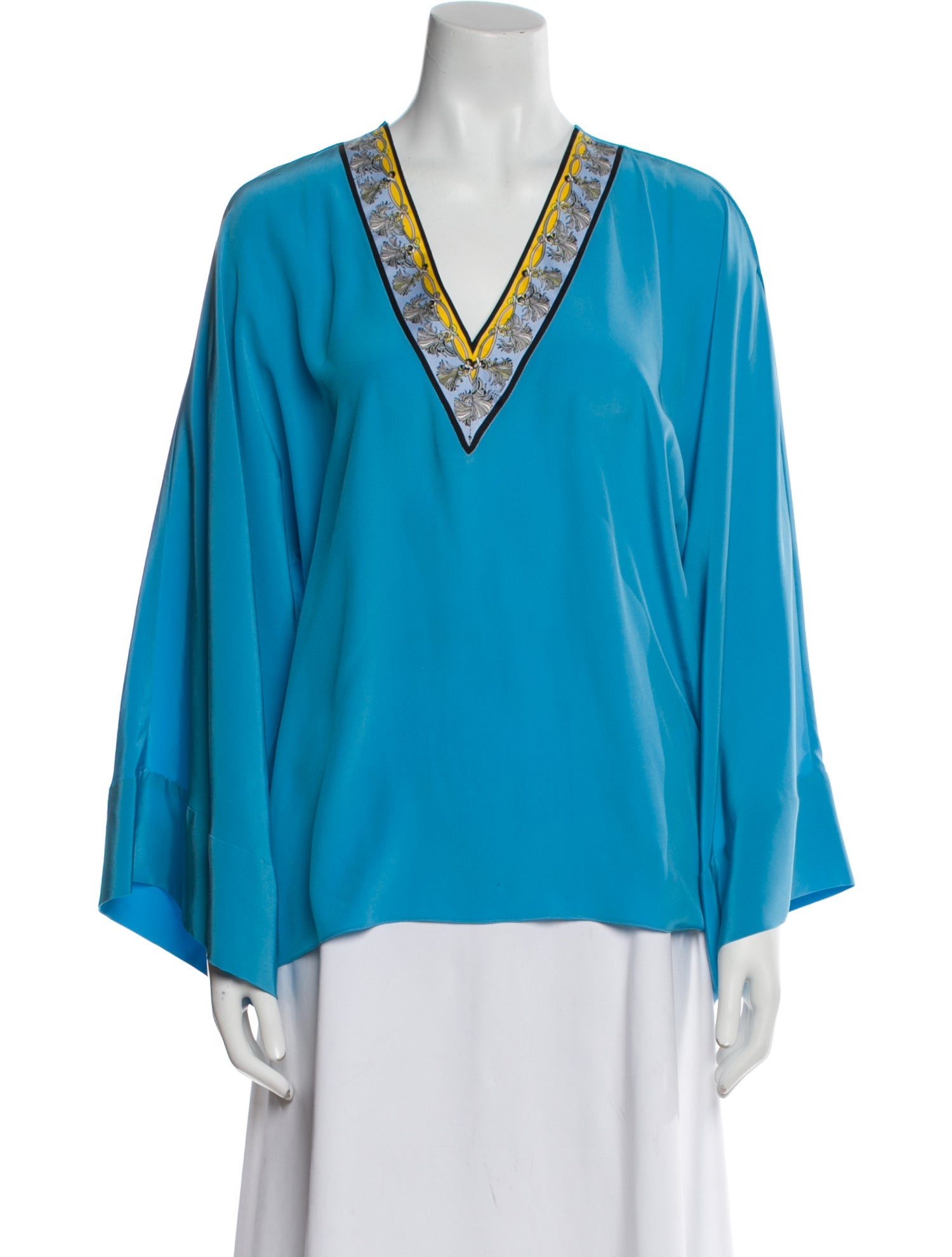 Emilio Pucci Silk V-Neck Blouse
