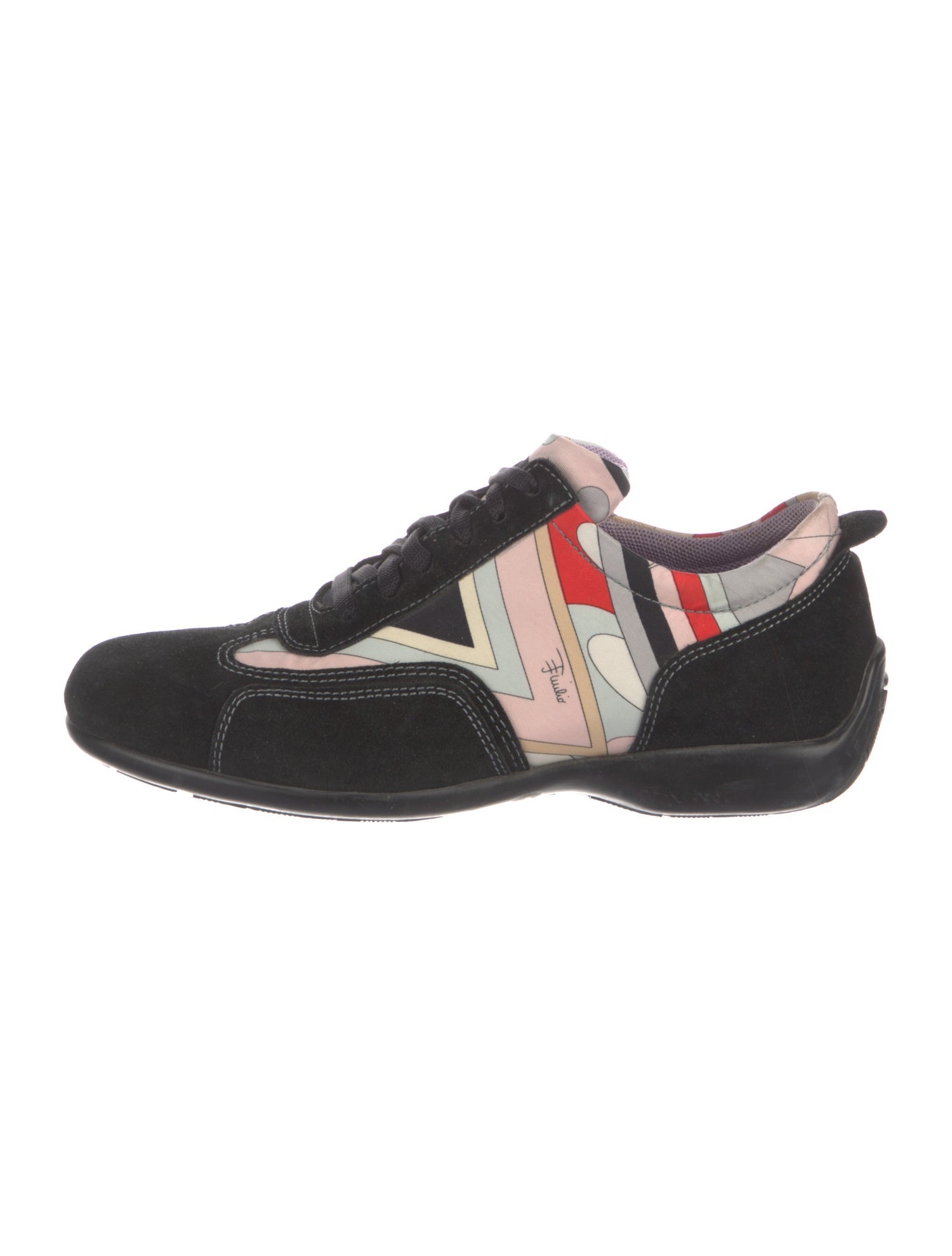 Emilio Pucci Suede Printed Sneakers