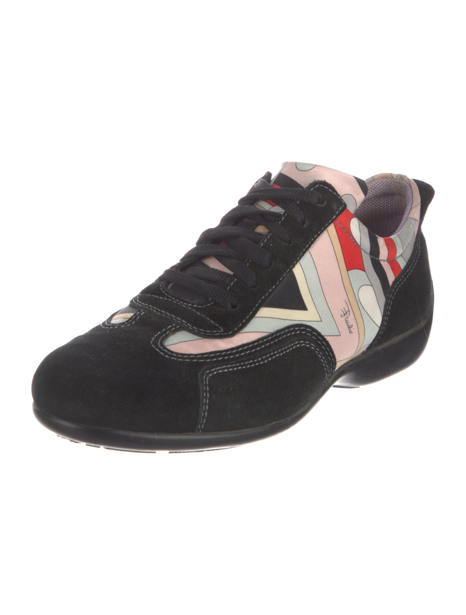 Emilio Pucci Suede Printed Sneakers