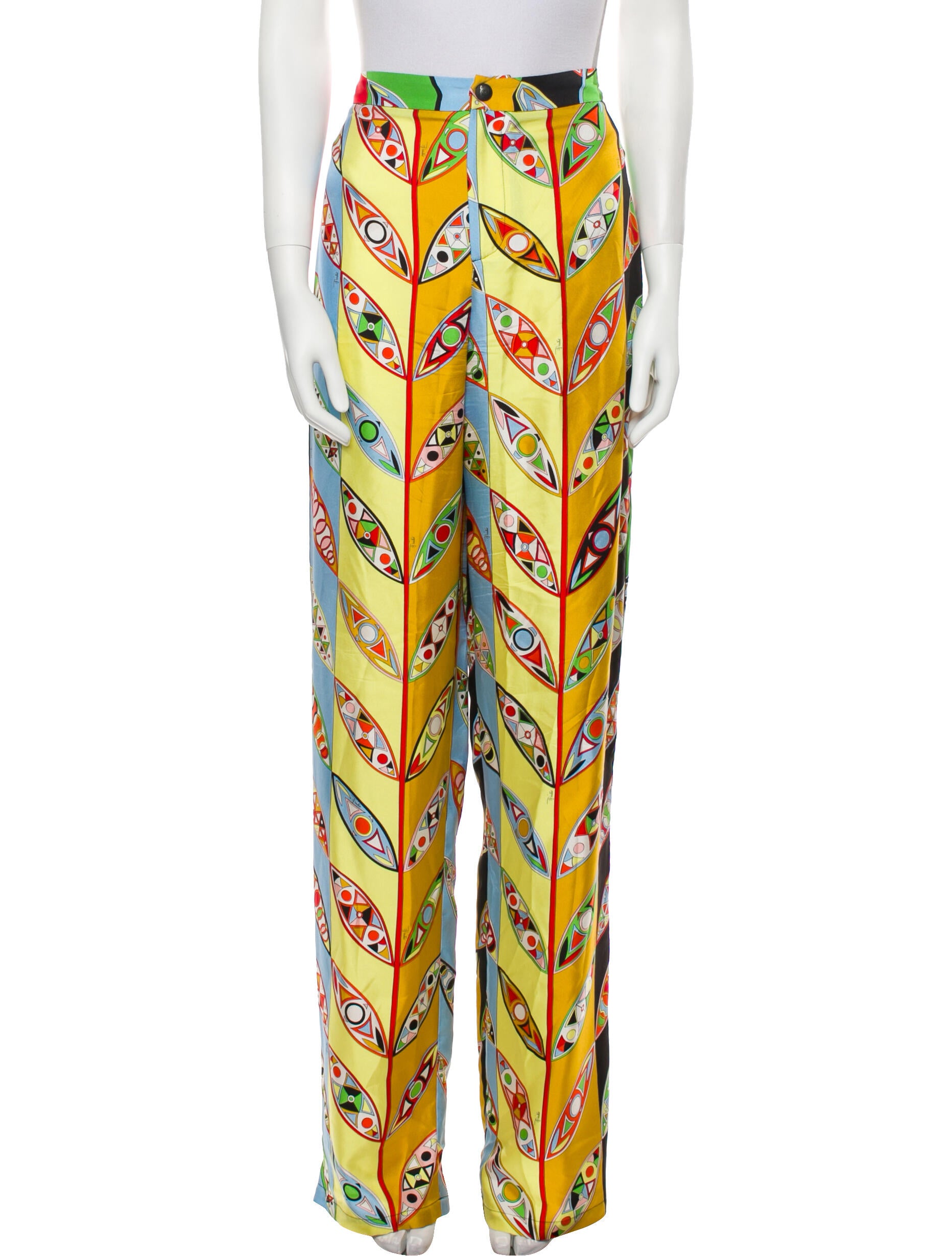 Emilio Pucci Silk Wide Leg Pants