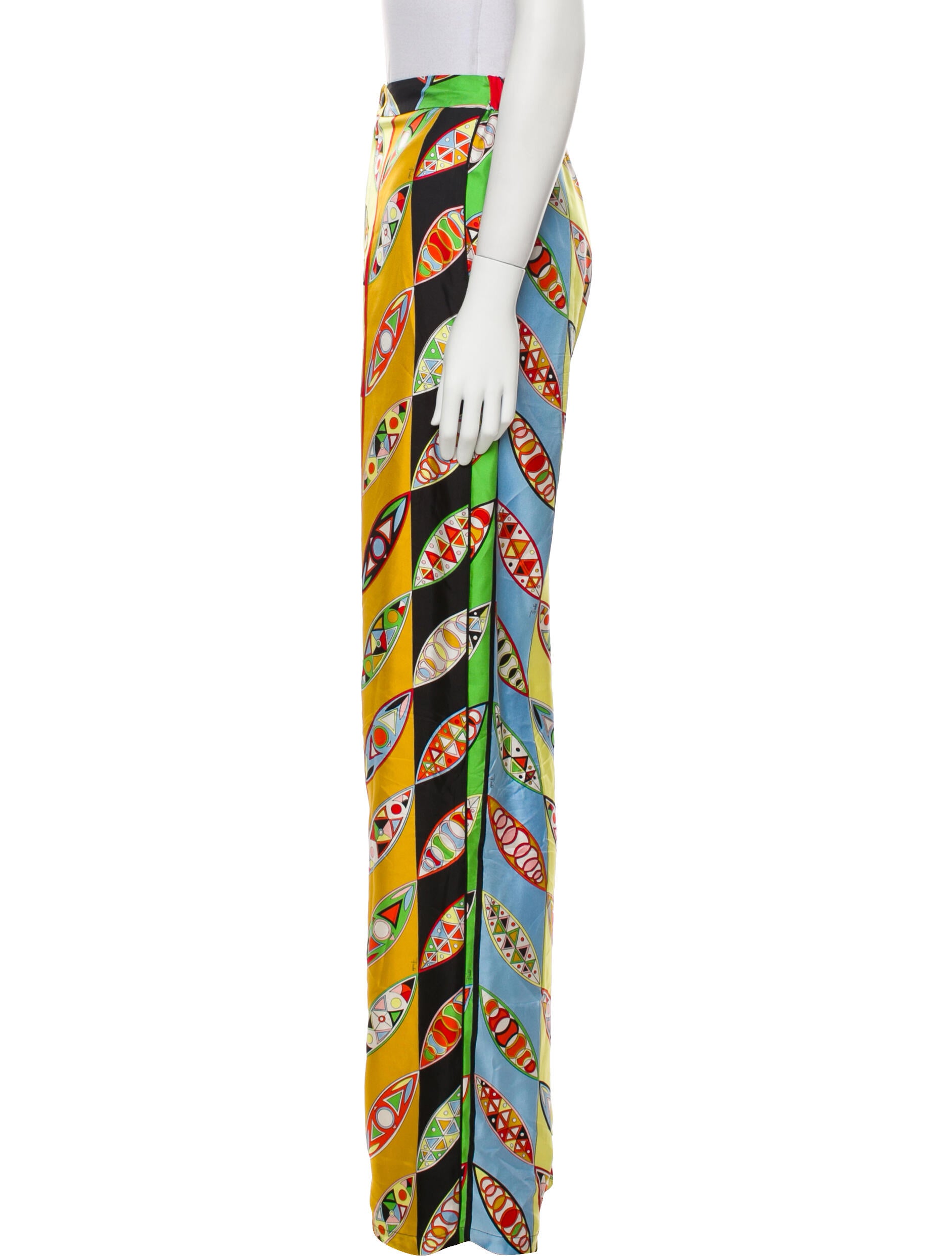 Emilio Pucci Silk Wide Leg Pants