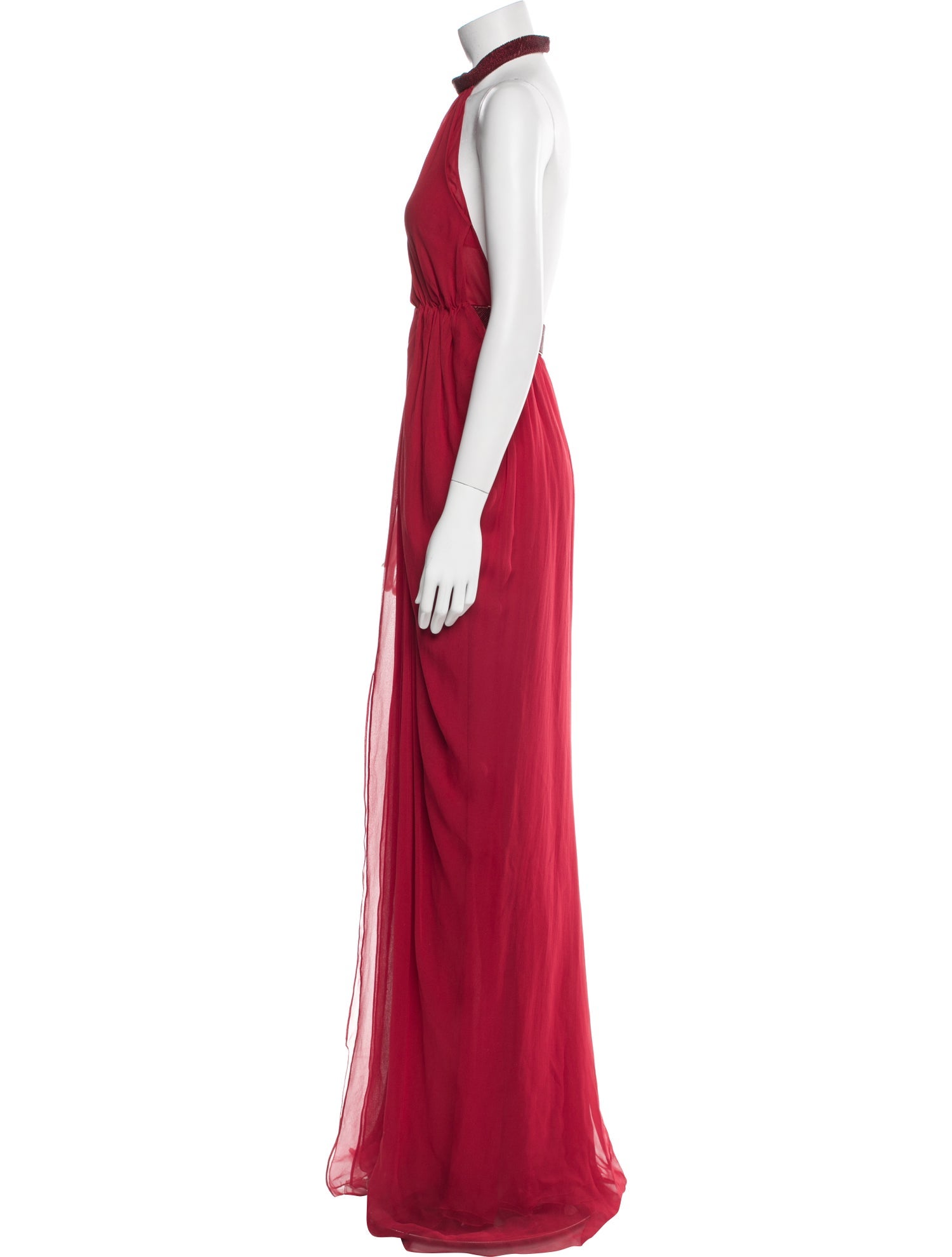 Emilio Pucci Halterneck Long Dress - Red Dresses, Clothing - EMI145340