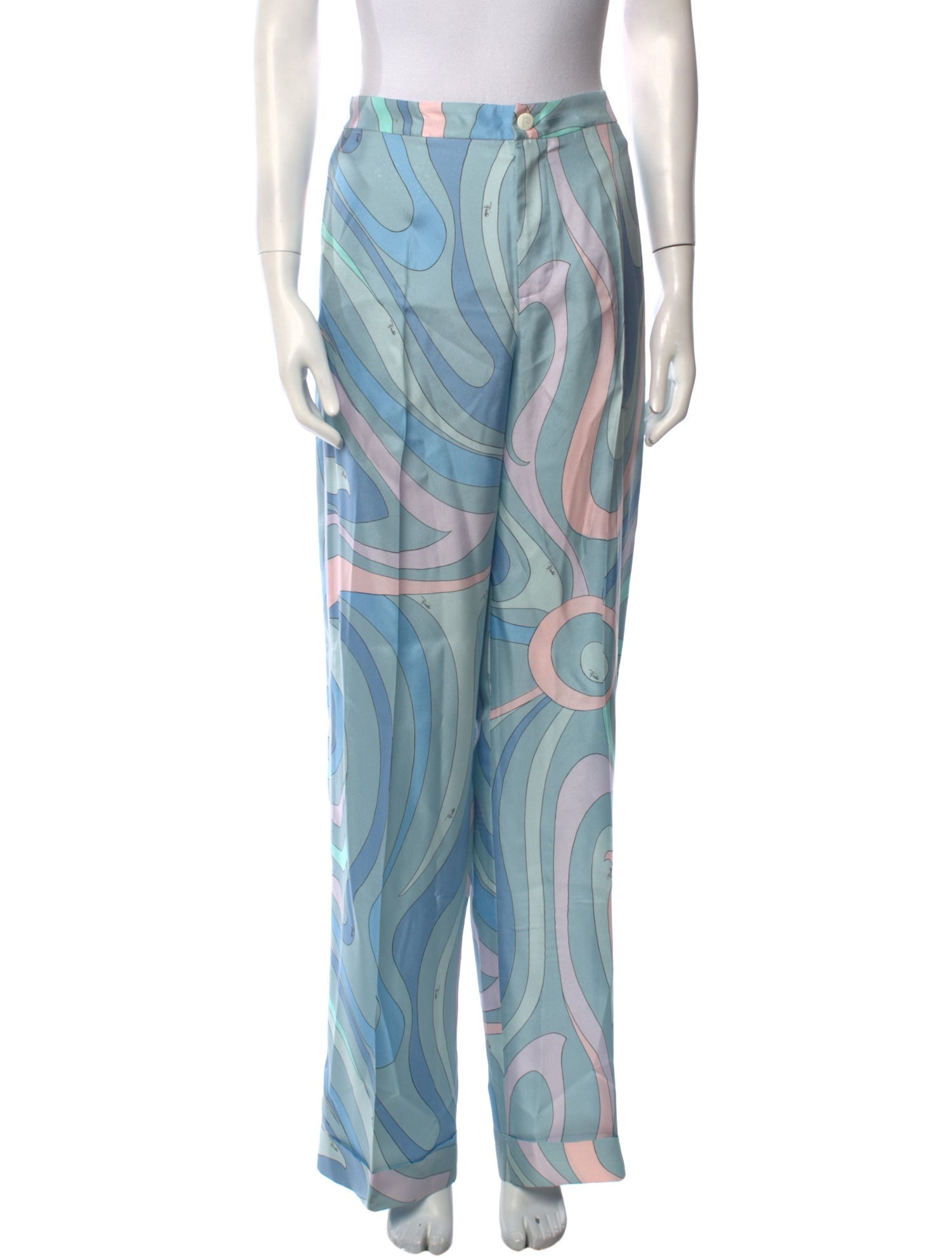 Emilio Pucci Silk Wide Leg Pants