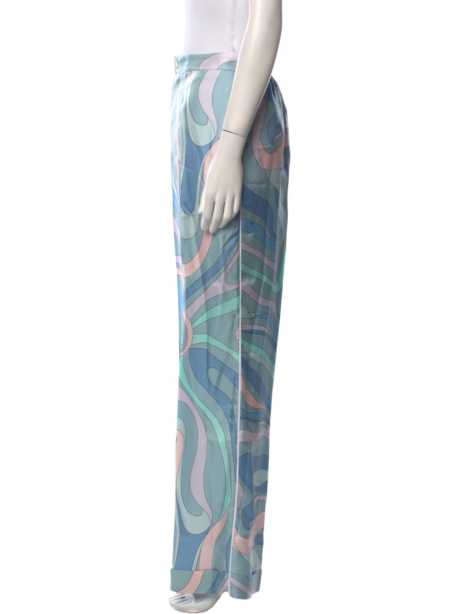 Emilio Pucci Silk Wide Leg Pants