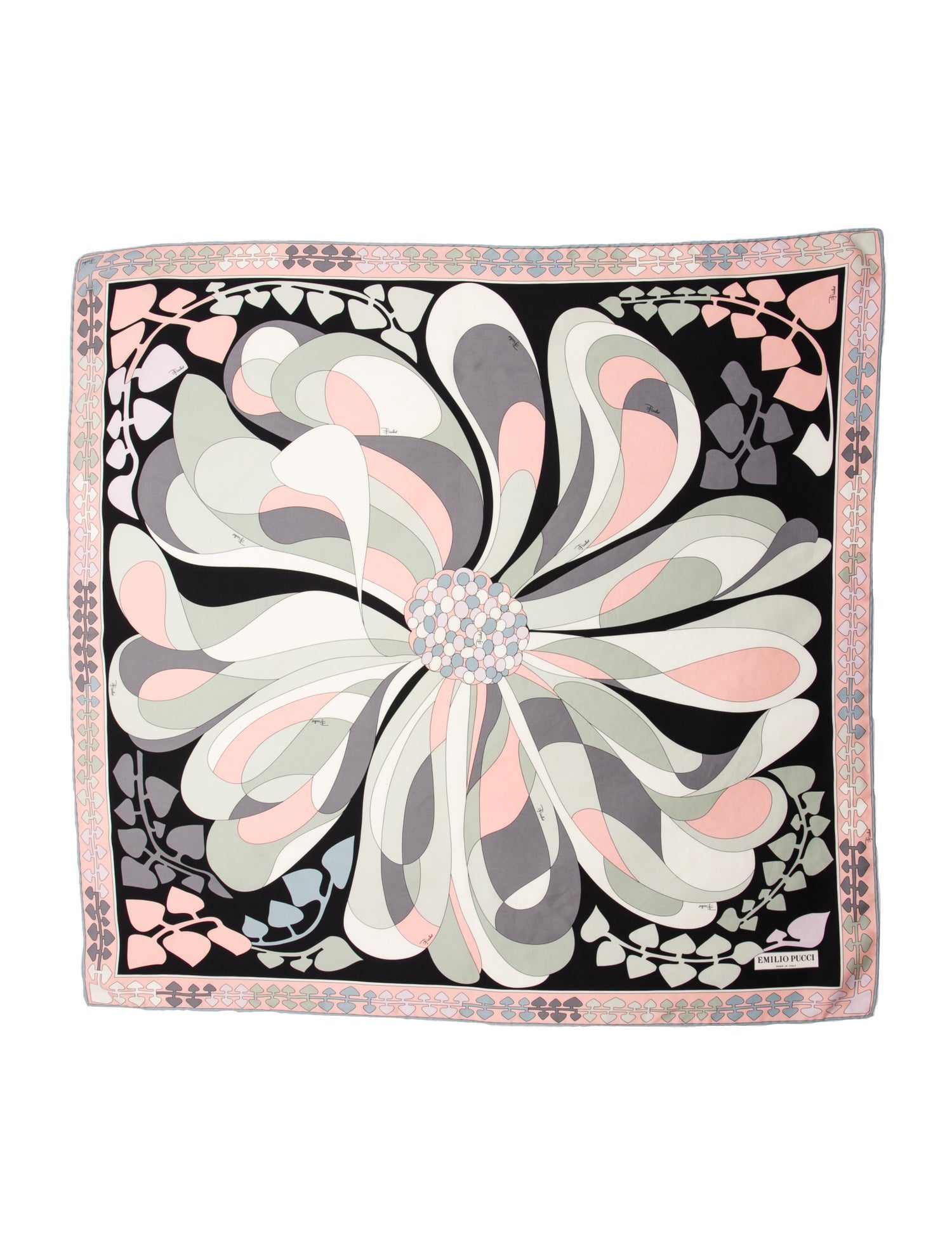 Emilio Pucci Silk Floral Print Scarf
