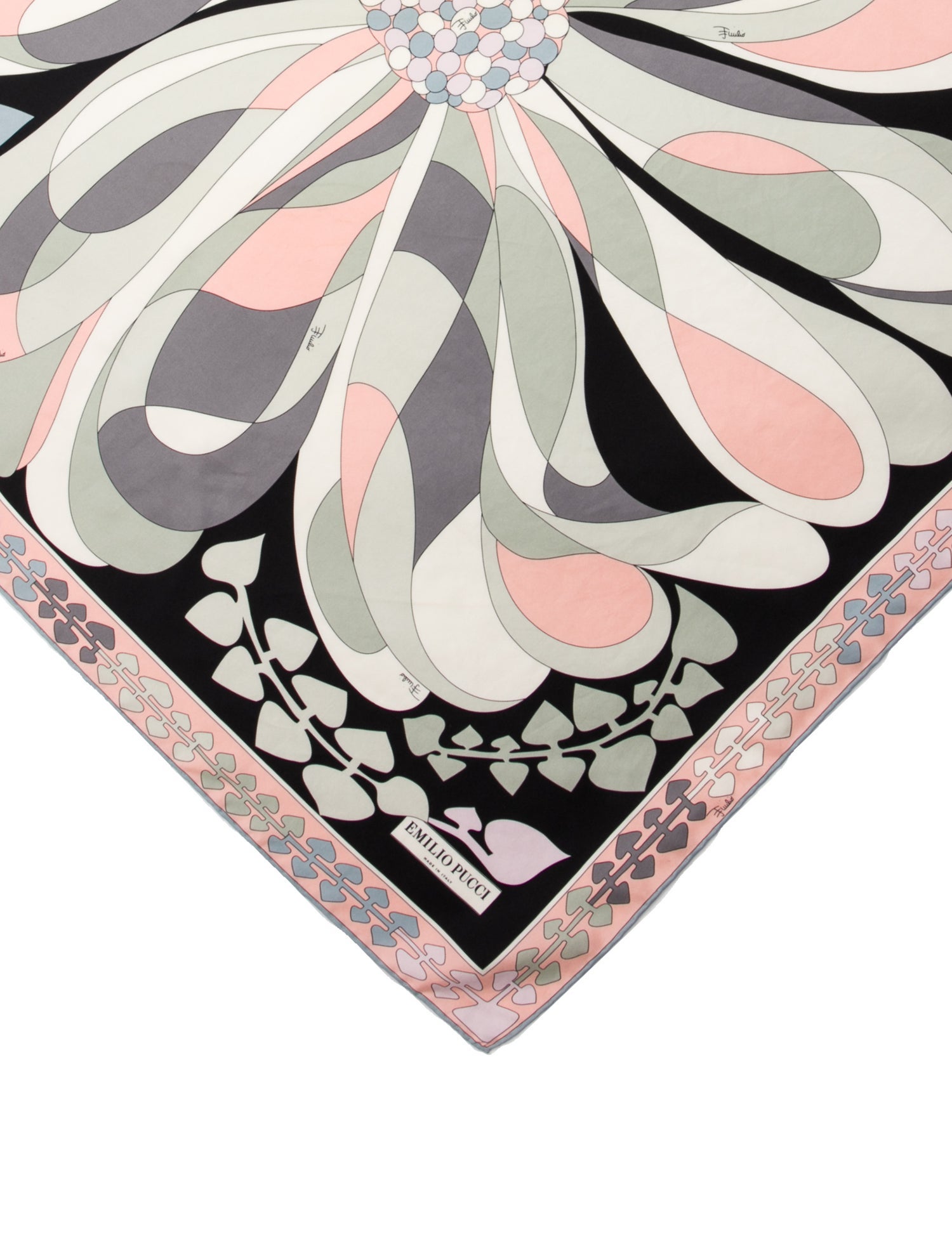 Emilio Pucci Silk Floral Print Scarf