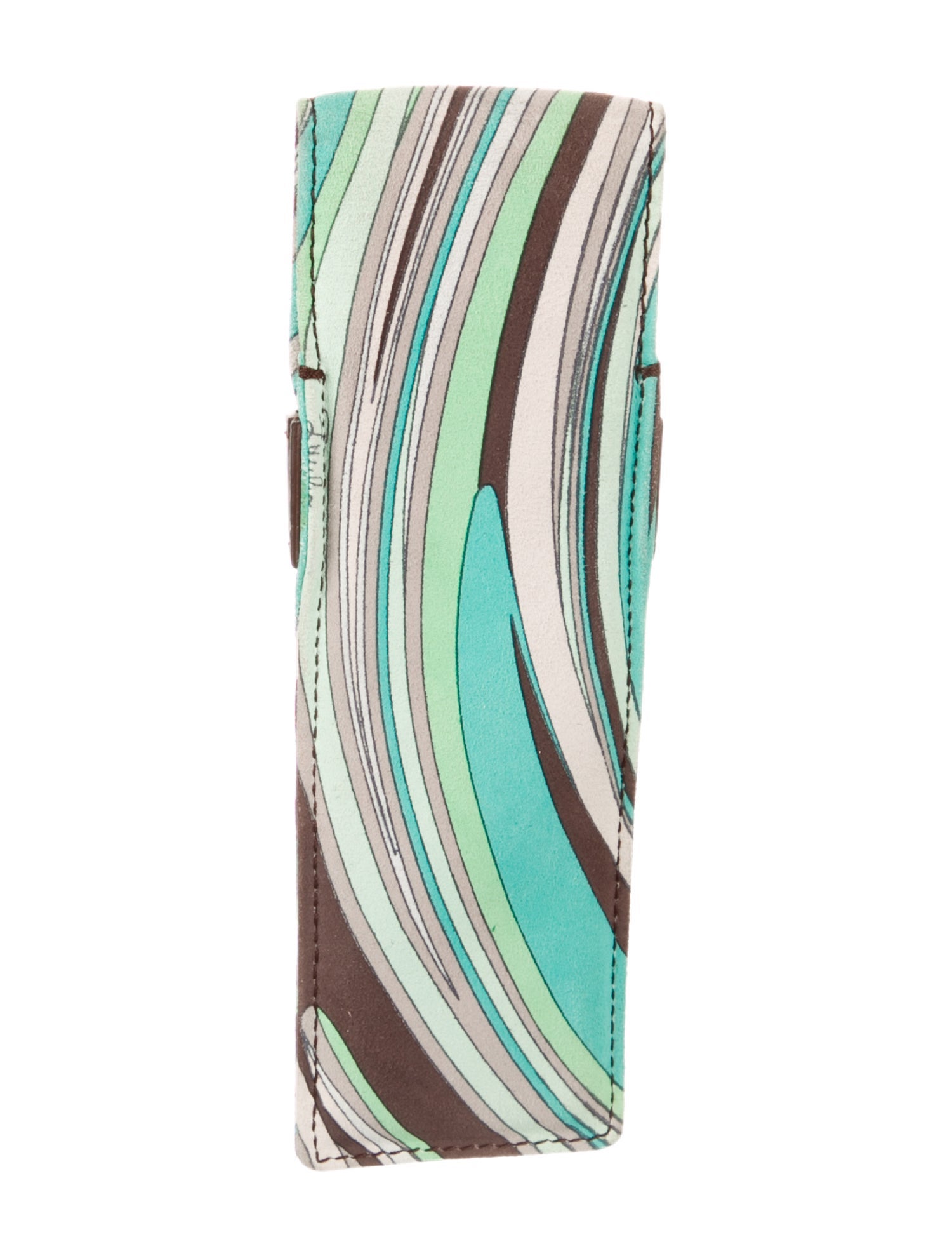 Emilio Pucci Pattern Print Suede Keychain