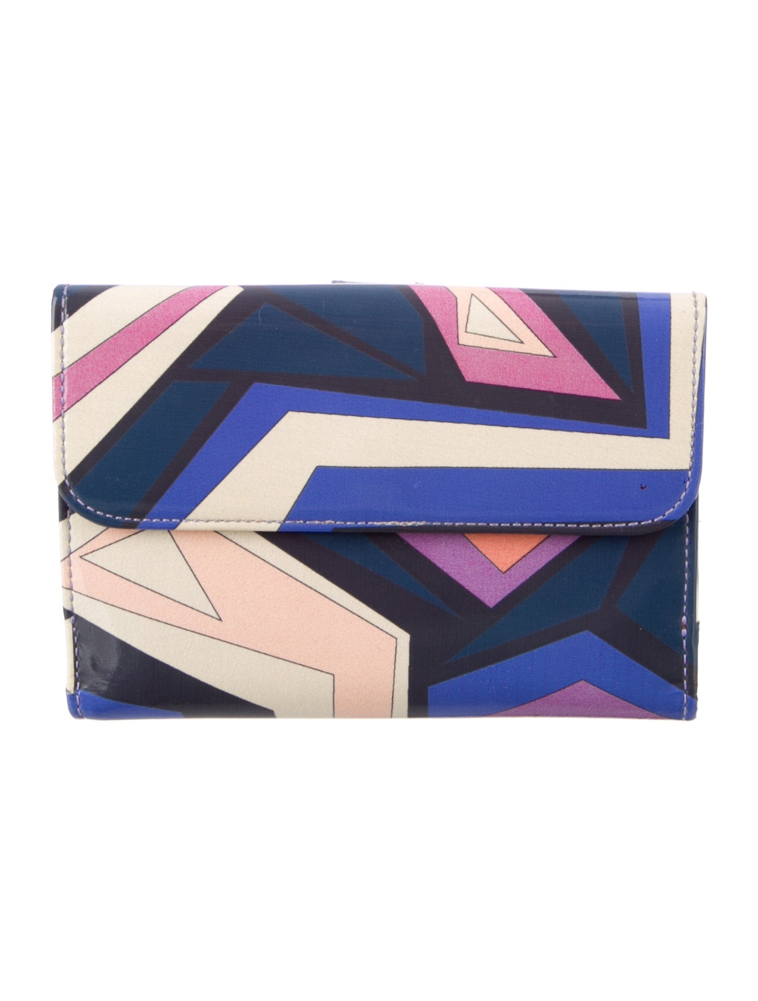 Emilio Pucci Patent Leather Printed Coin Pouch