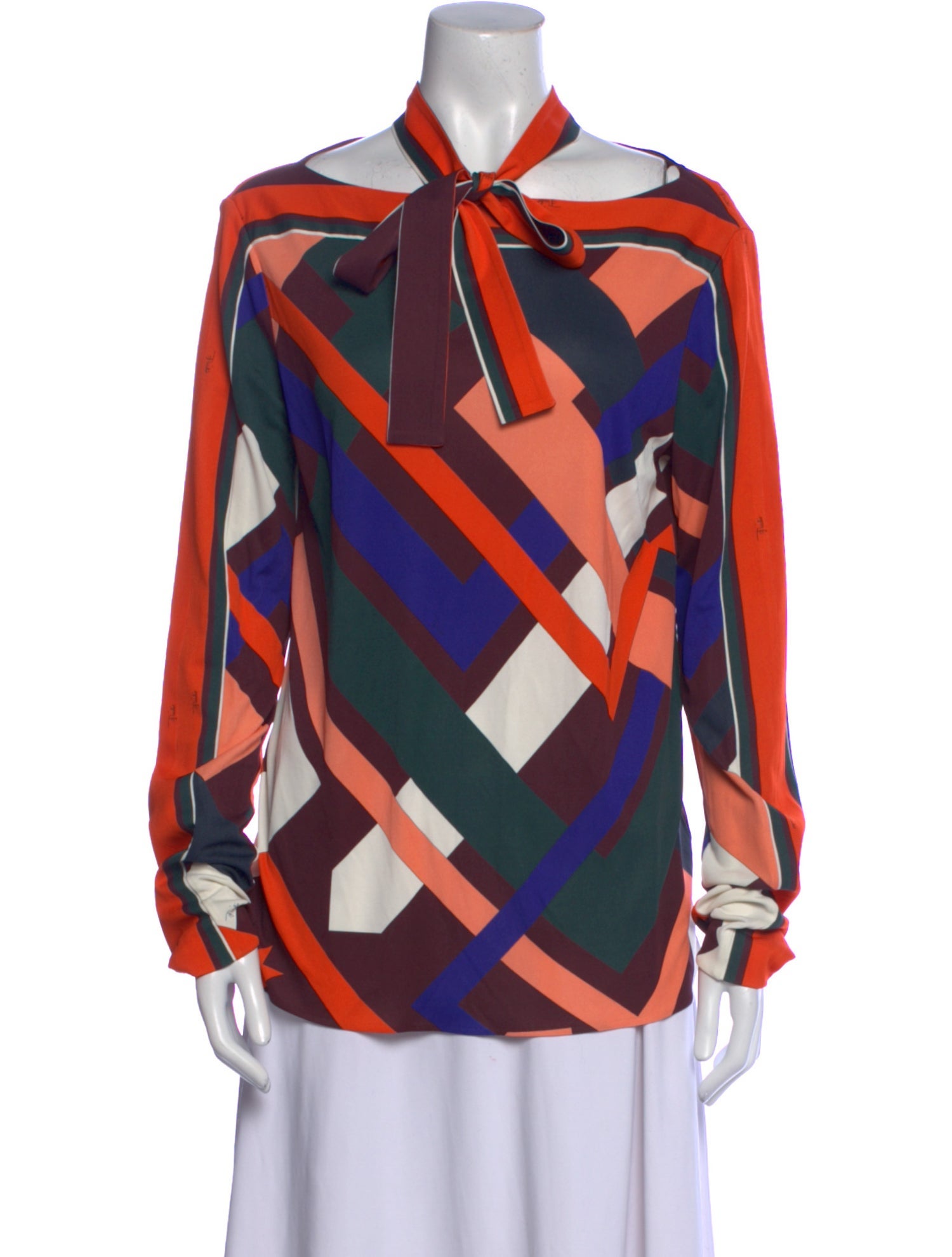 Emilio Pucci Printed Cowl Neck Blouse