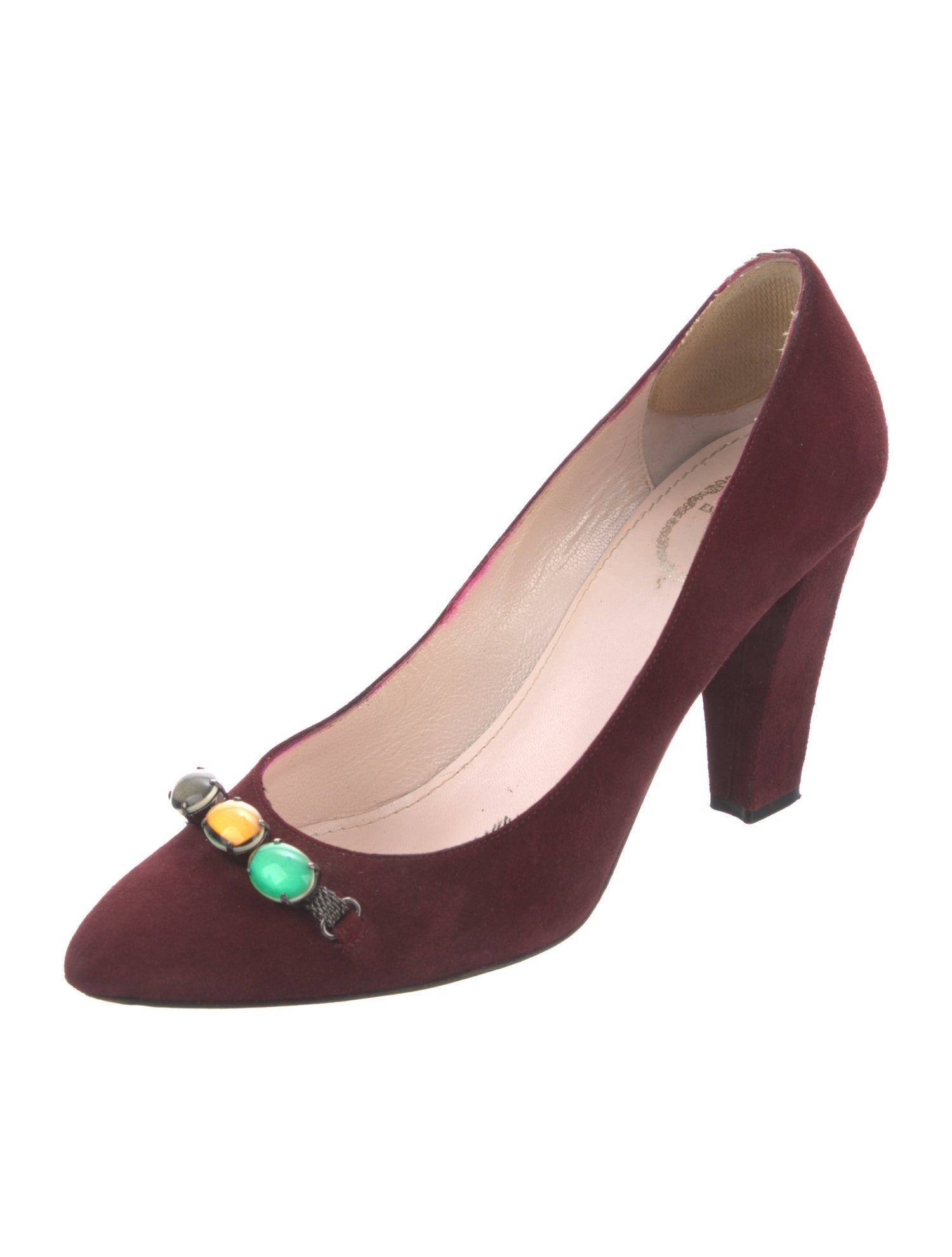 Emilio Pucci Suede Bow Accents Pumps