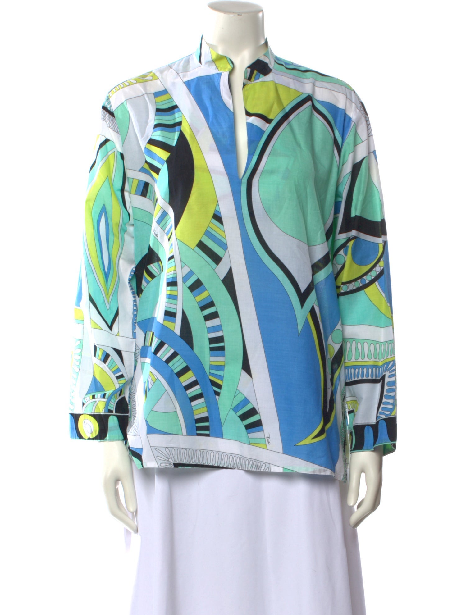Emilio Pucci Vintage Late 1980's - Early 1990's Button-Up Top