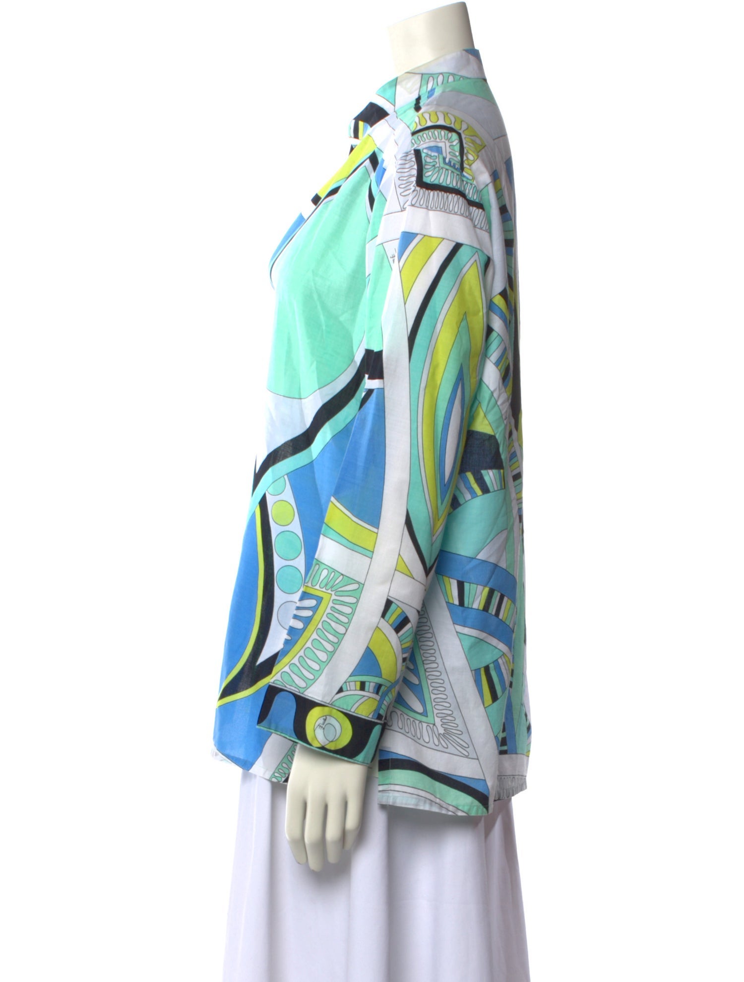 Emilio Pucci Vintage Late 1980's - Early 1990's Button-Up Top