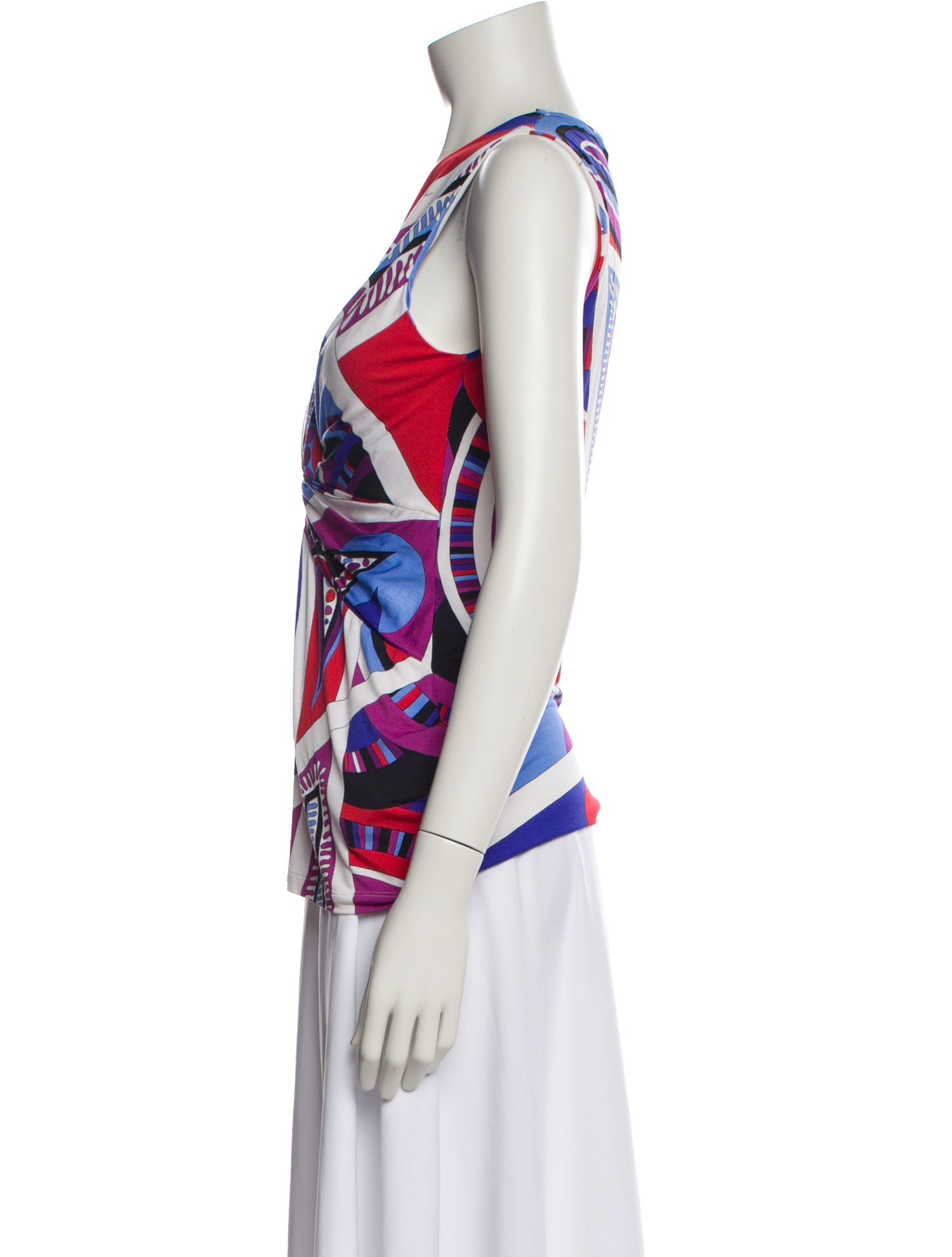 Emilio Pucci Printed V-Neck Top