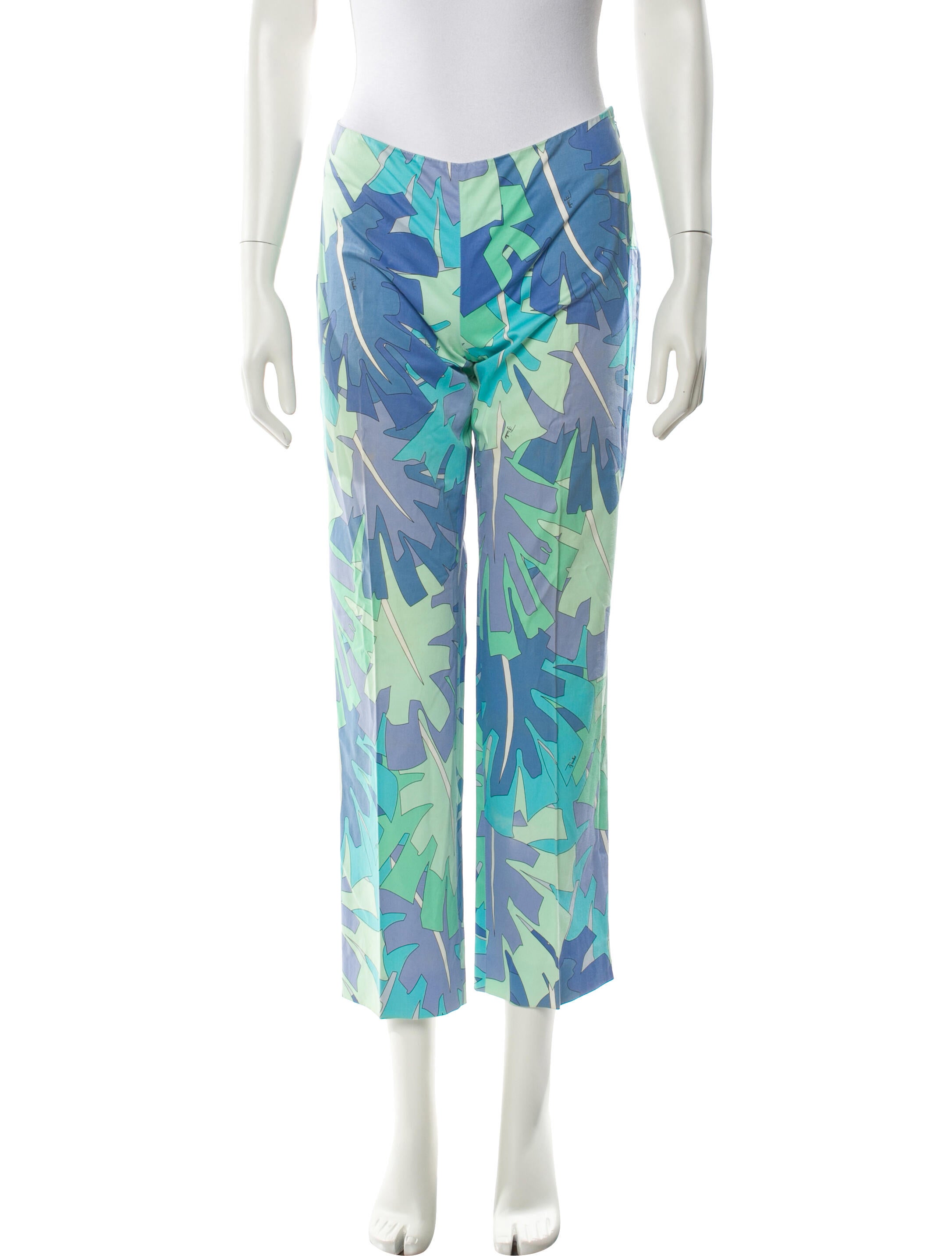 Emilio Pucci Printed Straight Leg Pants
