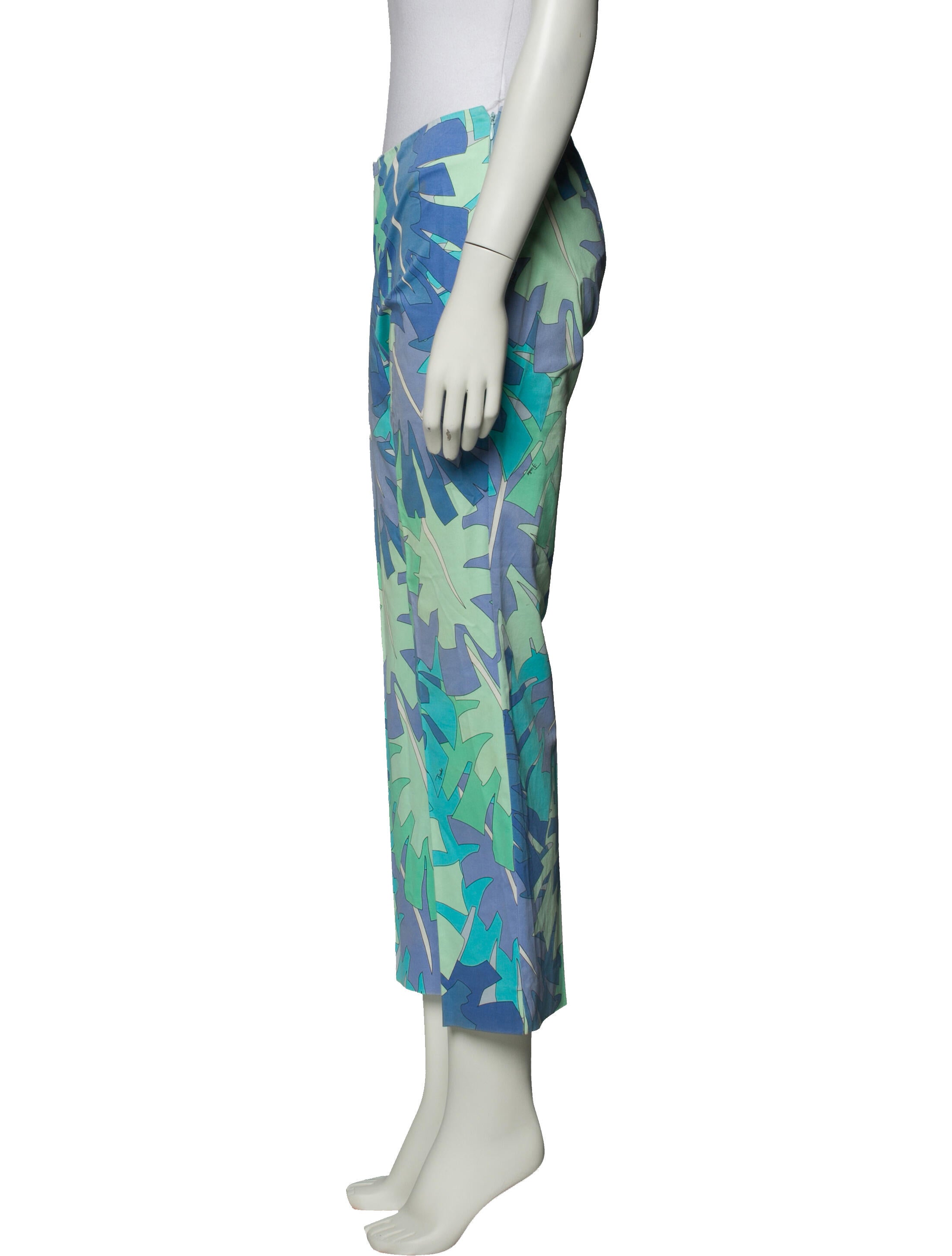 Emilio Pucci Printed Straight Leg Pants