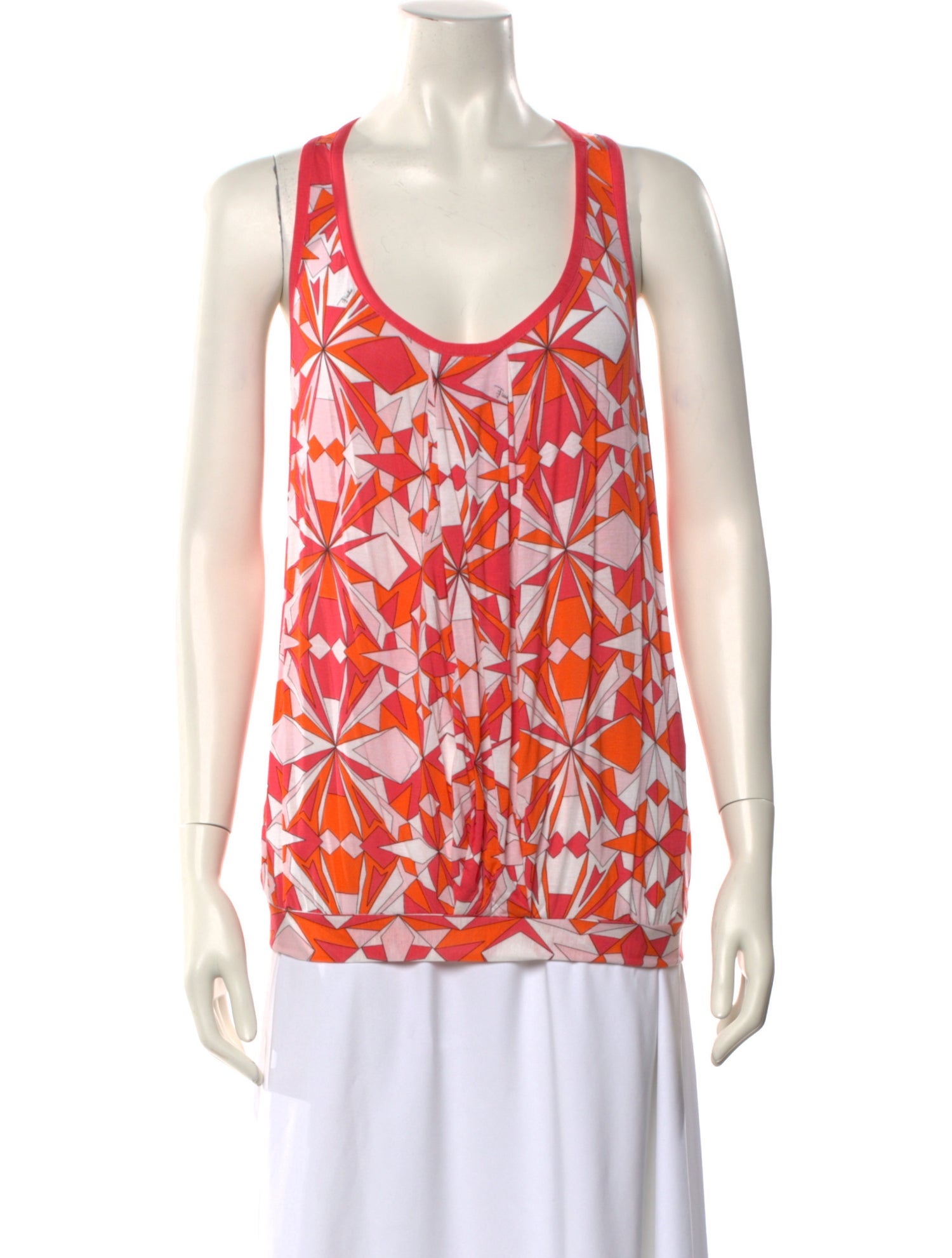 Emilio Pucci Printed Scoop Neck Top w/ Tags
