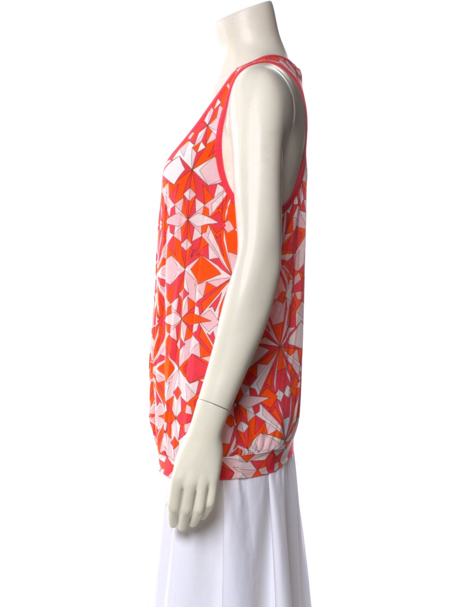 Emilio Pucci Printed Scoop Neck Top w/ Tags