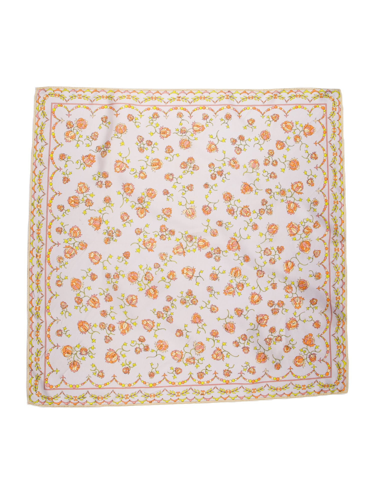 Emilio Pucci Silk Floral Print Scarf