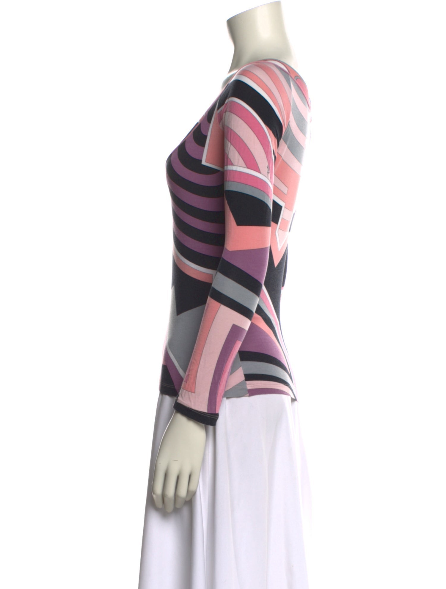 Emilio Pucci Printed V-Neck Top