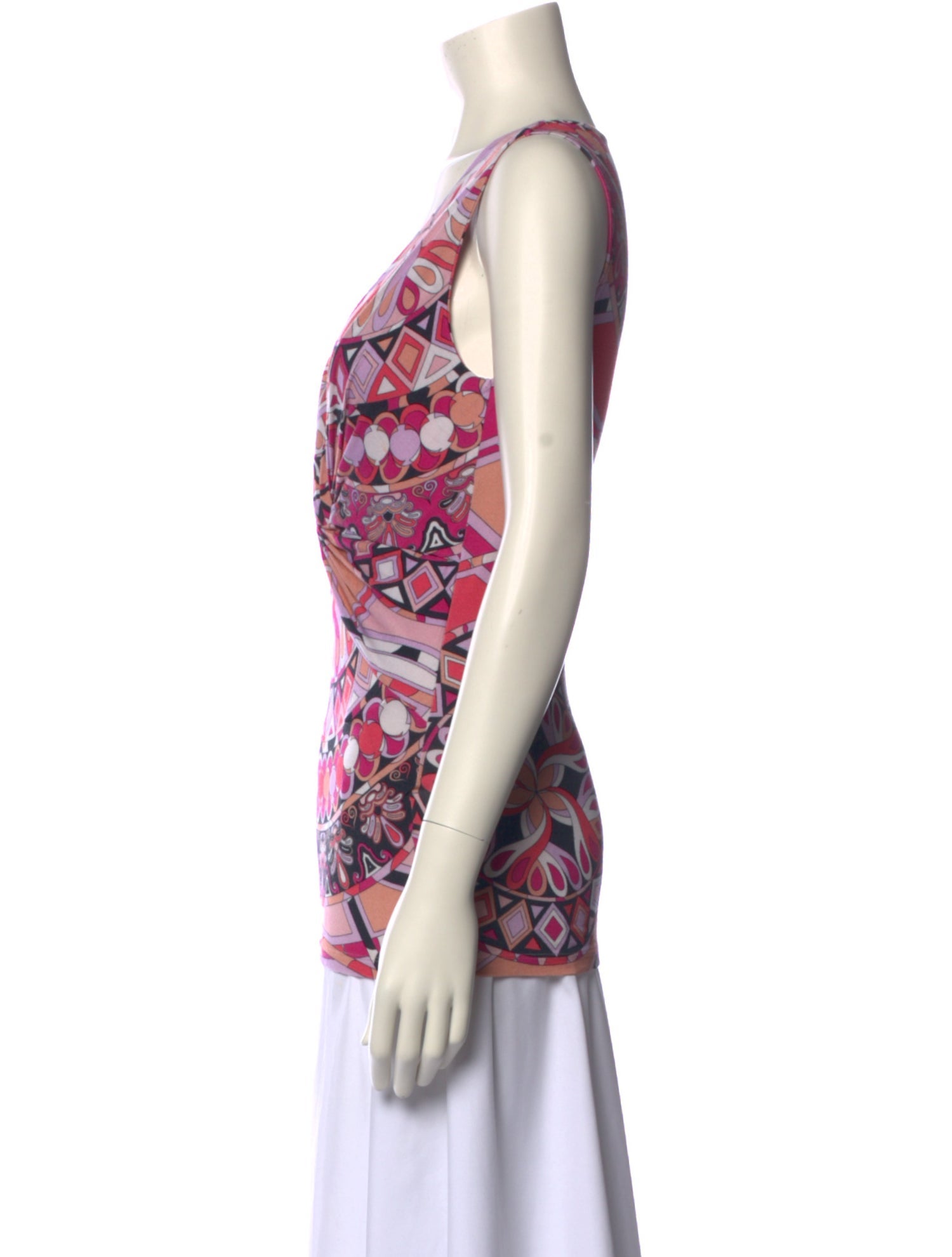 Emilio Pucci Printed V-Neck Top