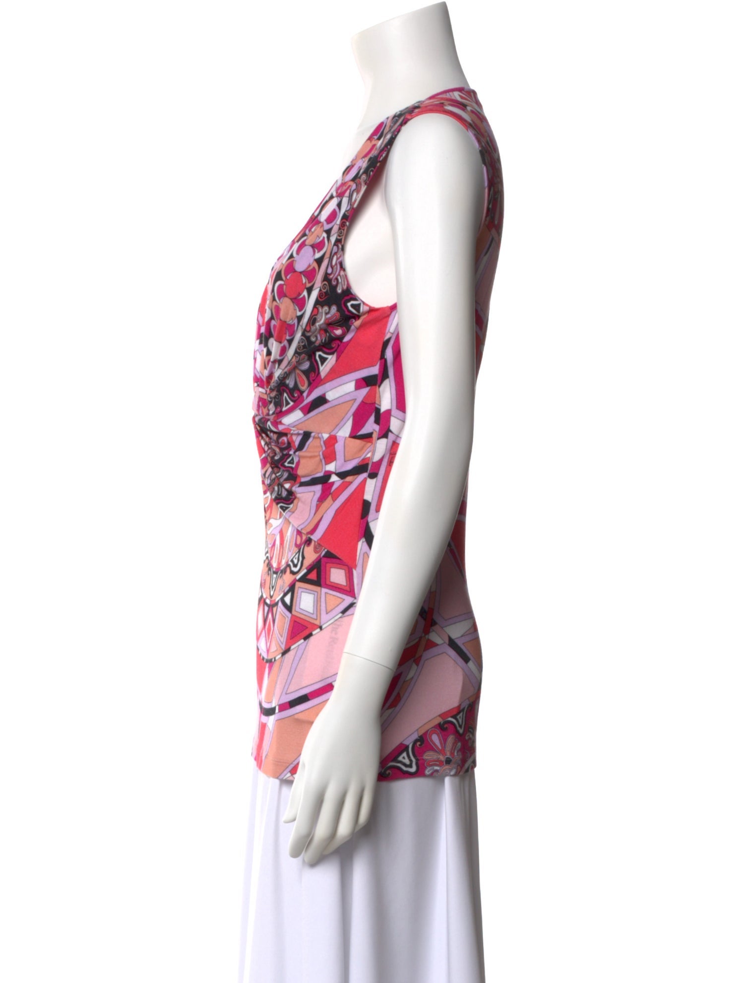Emilio Pucci Printed V-Neck Top