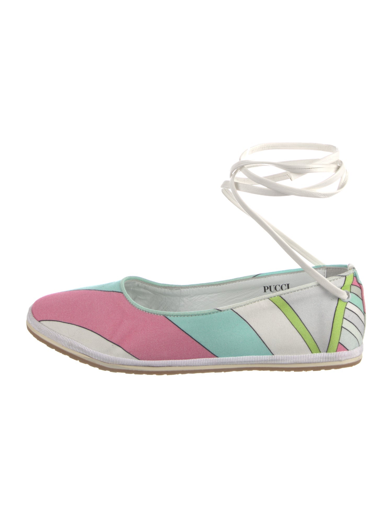 Emilio Pucci Canvas Colorblock Pattern Sneakers