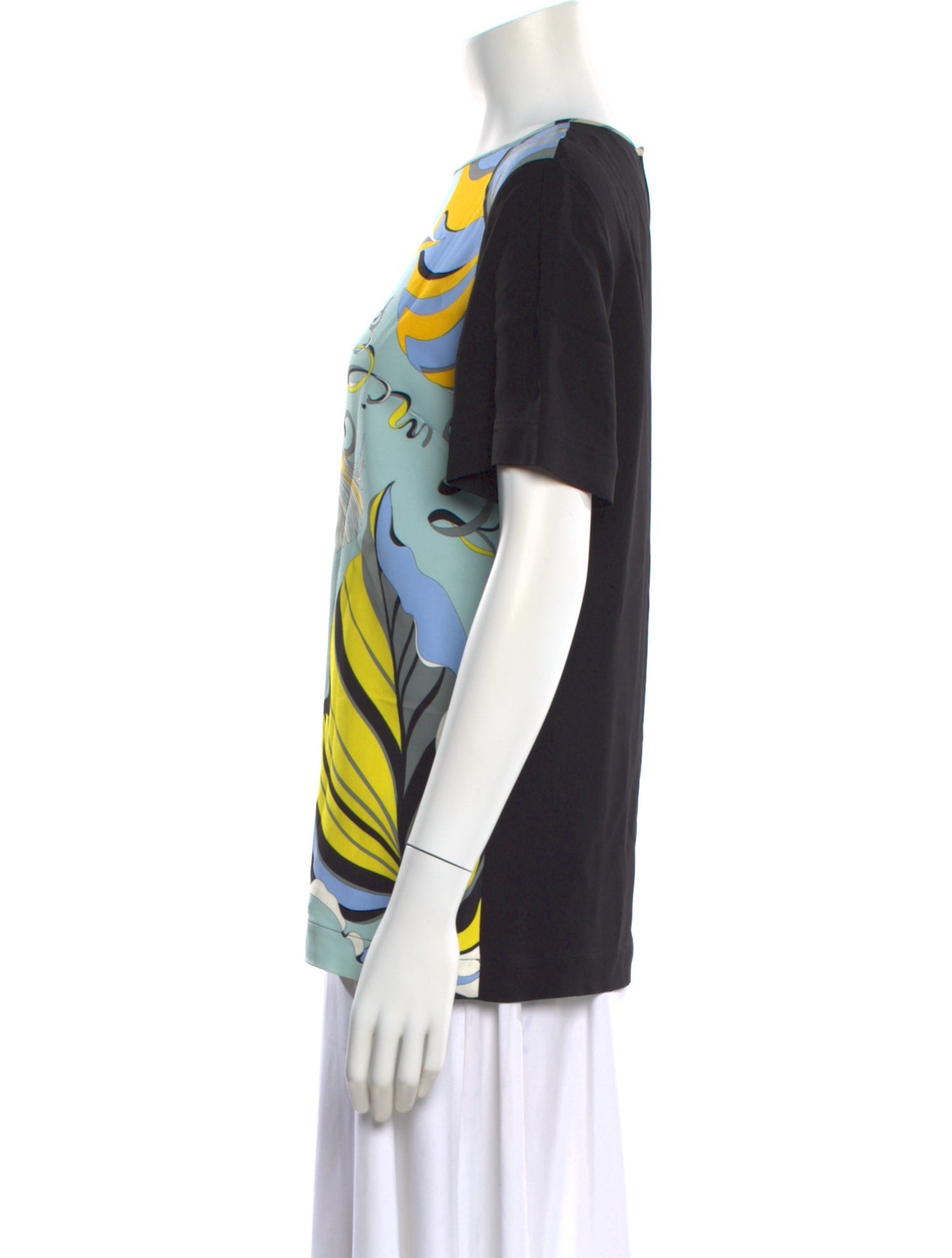 Emilio Pucci Printed Bateau Neckline T-Shirt