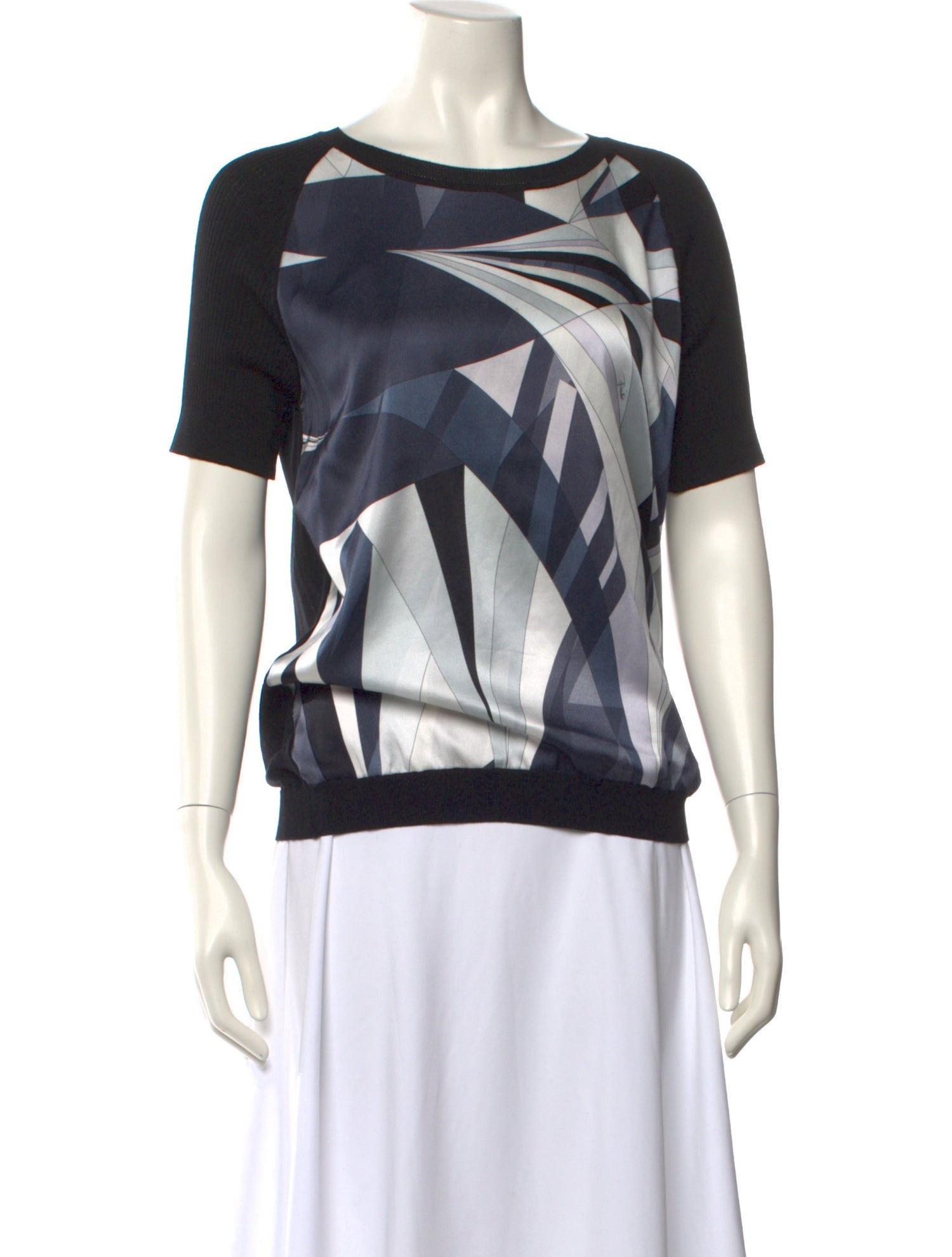 Emilio Pucci Silk Printed T-Shirt