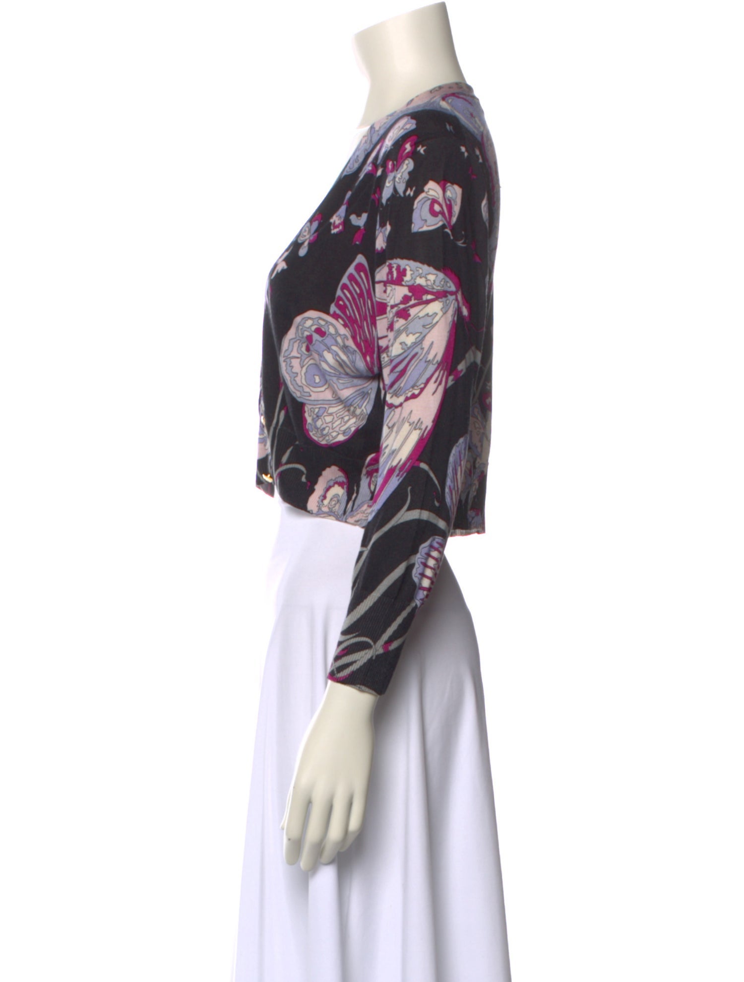 Emilio Pucci Silk Floral Print Sweater