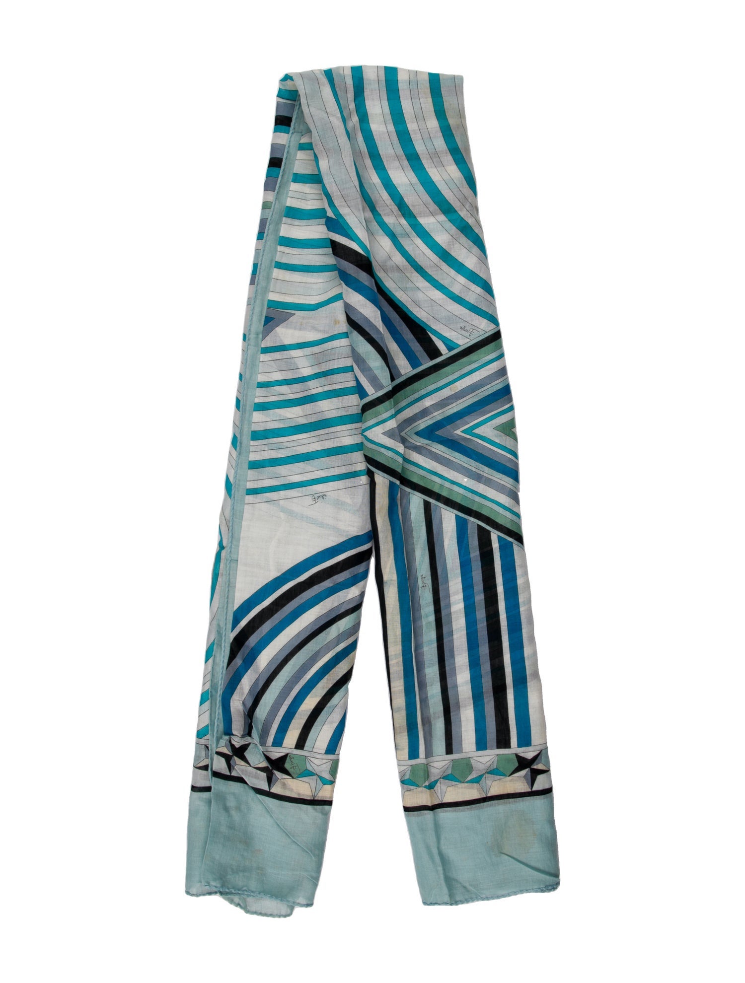 Emilio Pucci Glitter Striped Scarf