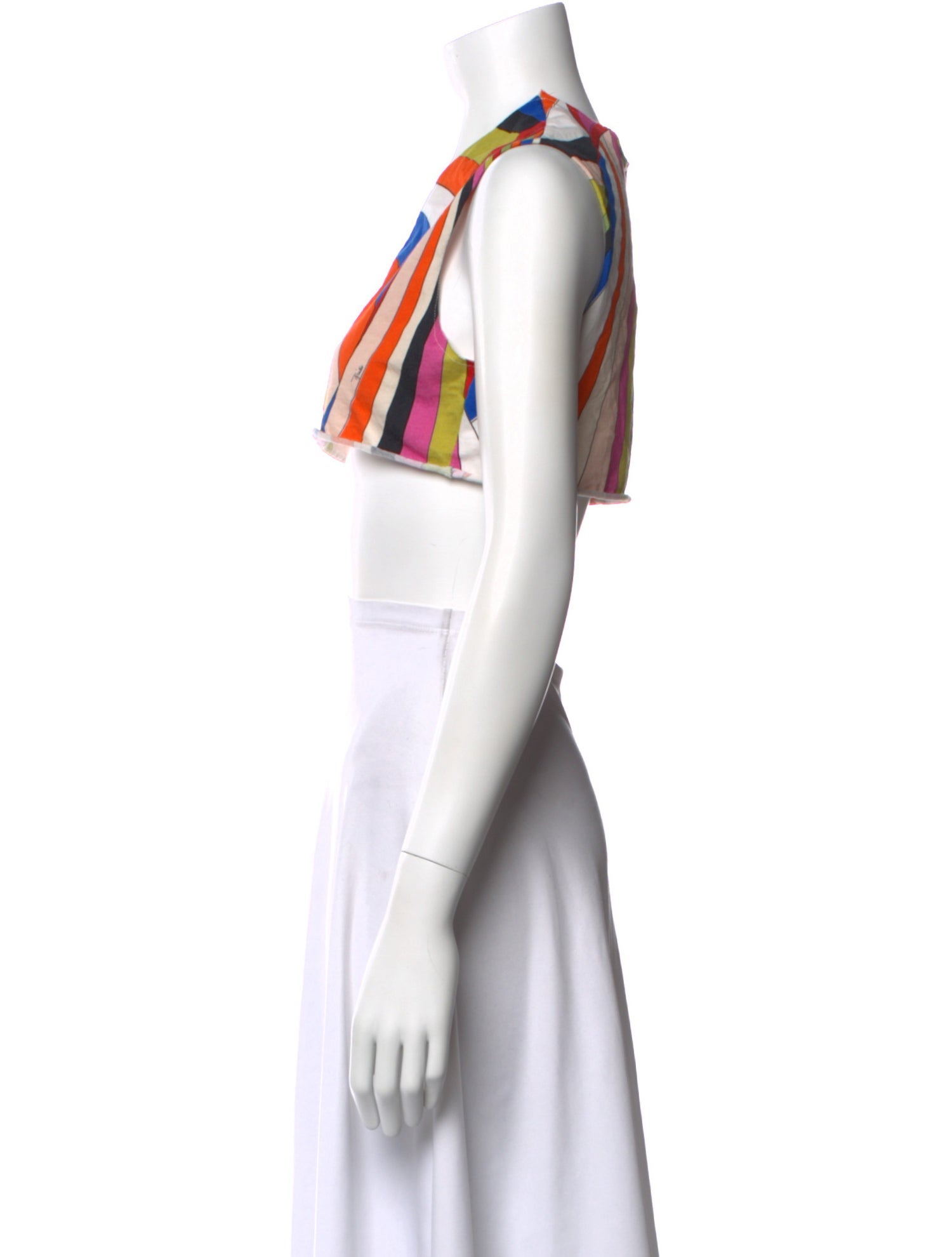 Emilio Pucci Patterned V-Neck Crop Top
