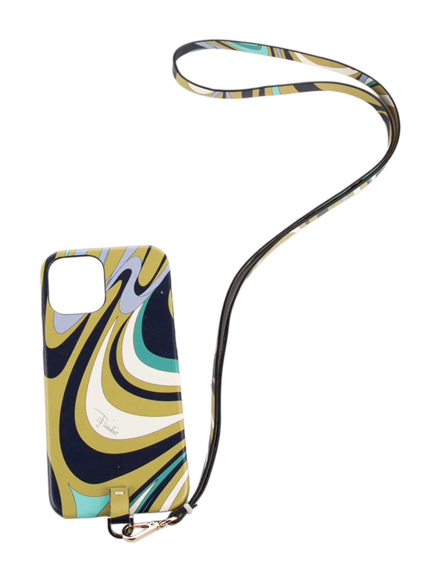 Emilio Pucci Lanyard Leather Phone Case