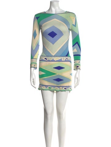Pre-owned Pucci Vintage Mini Dress In Multi
