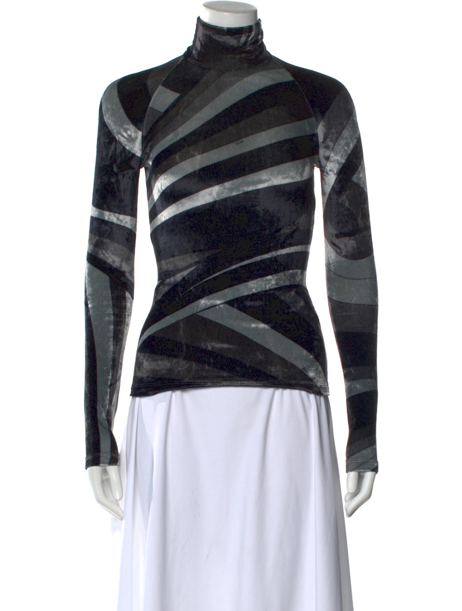 Emilio Pucci Striped Turtleneck Top