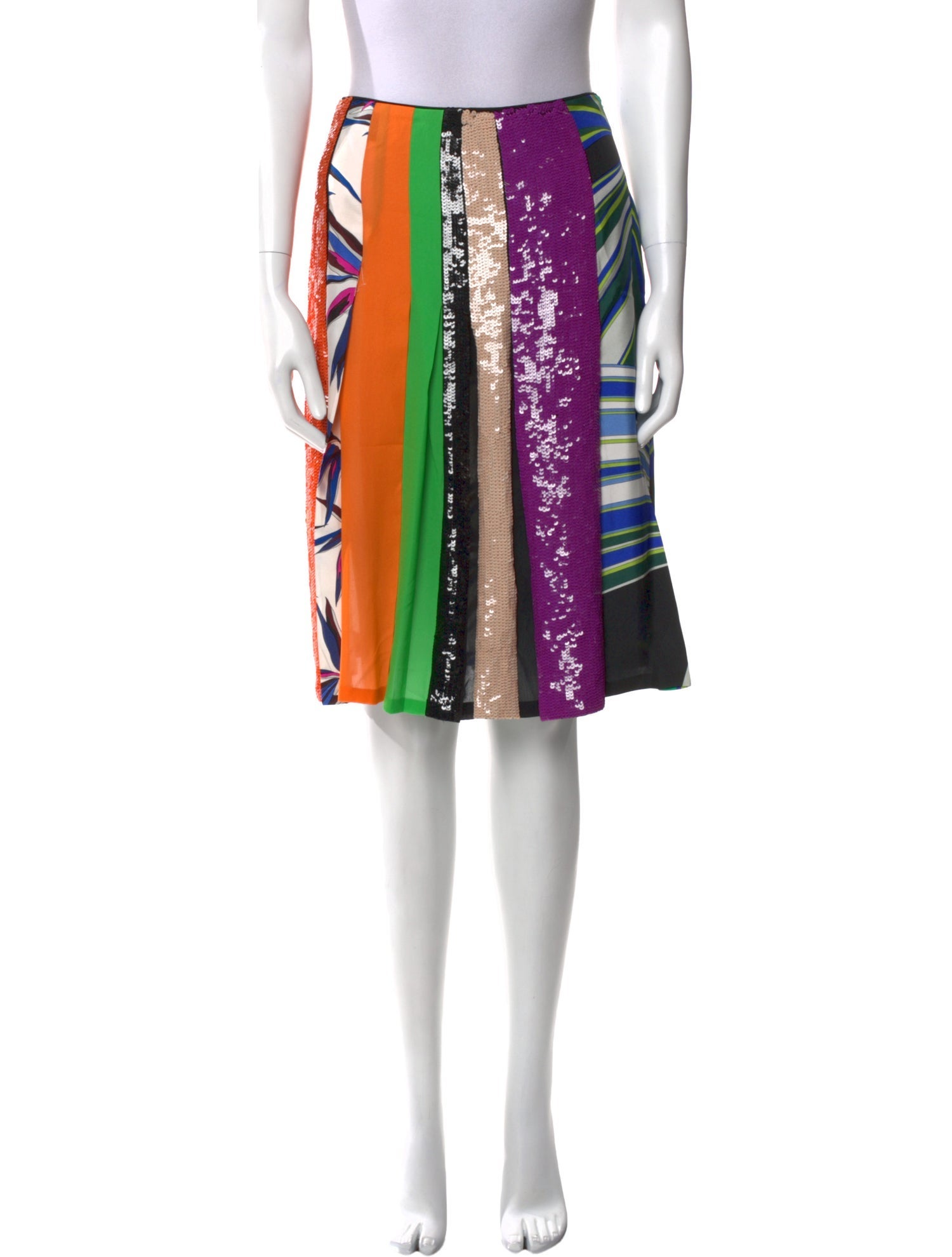 Emilio Pucci Striped Knee-Length Skirt