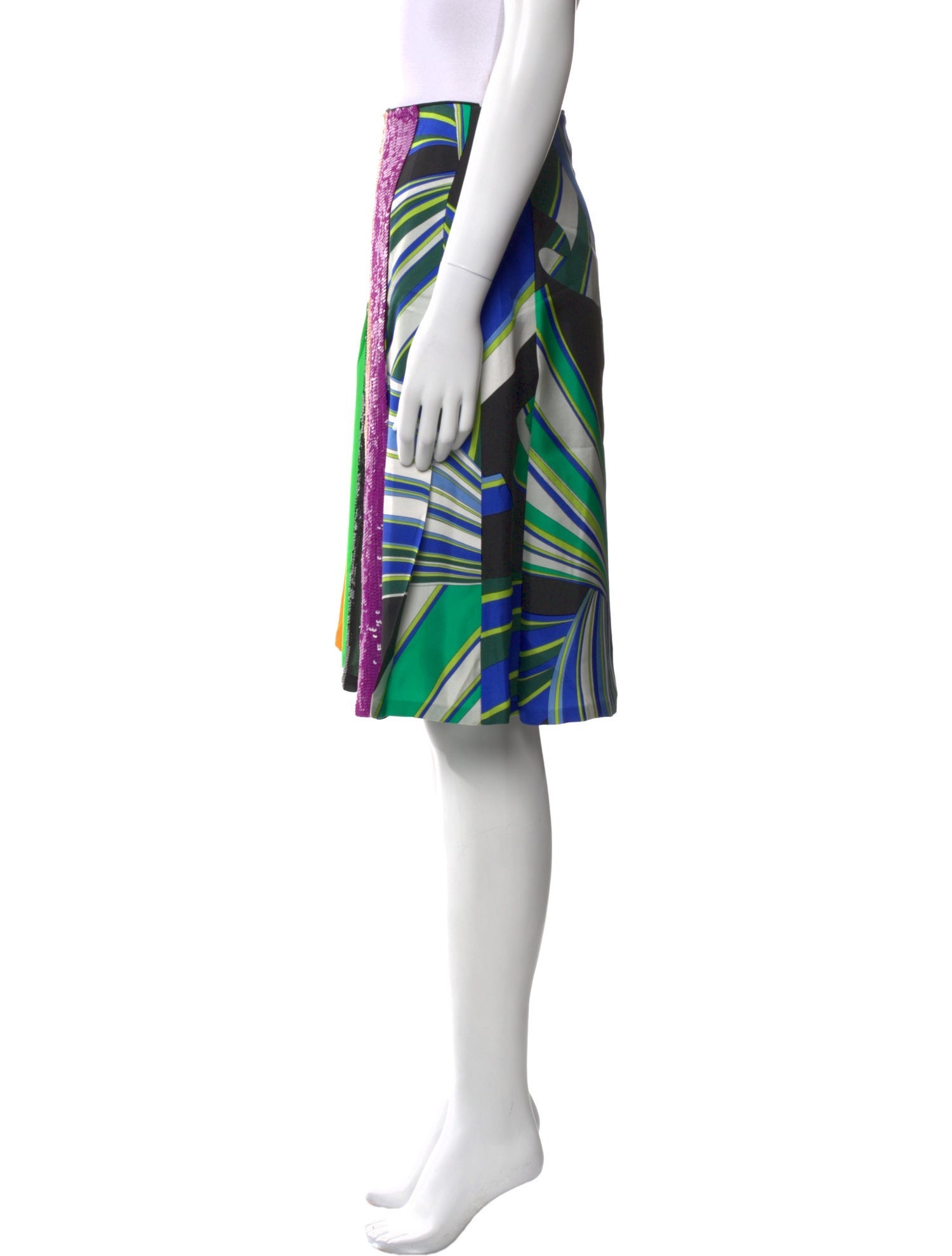 Emilio Pucci Striped Knee-Length Skirt