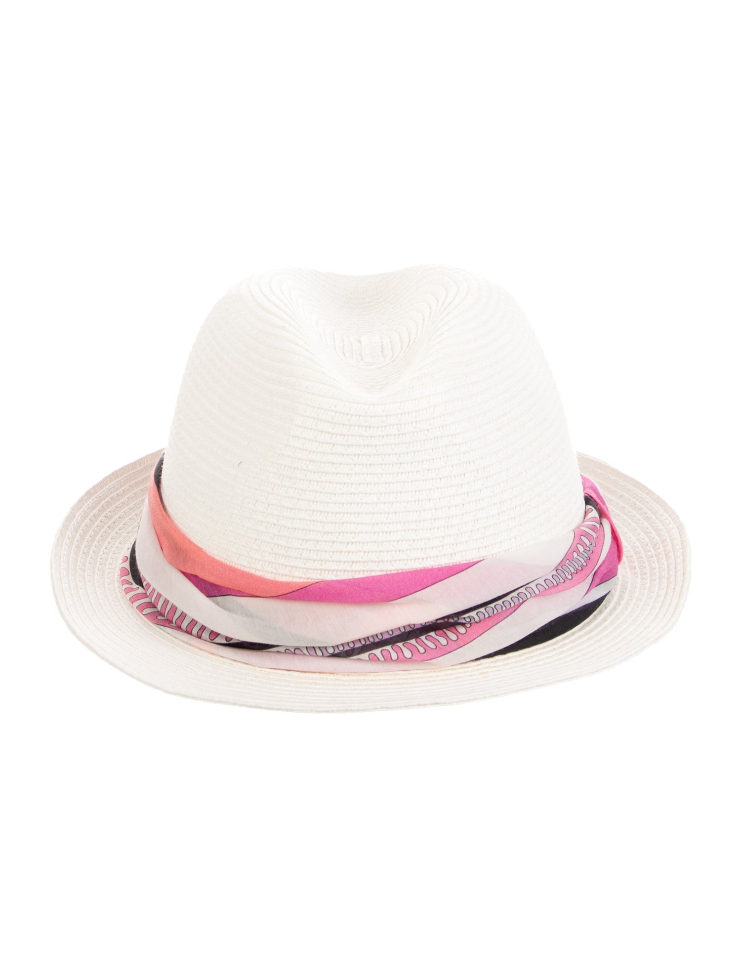 Emilio Pucci Girls' Ribbon Straw Bucket Hat