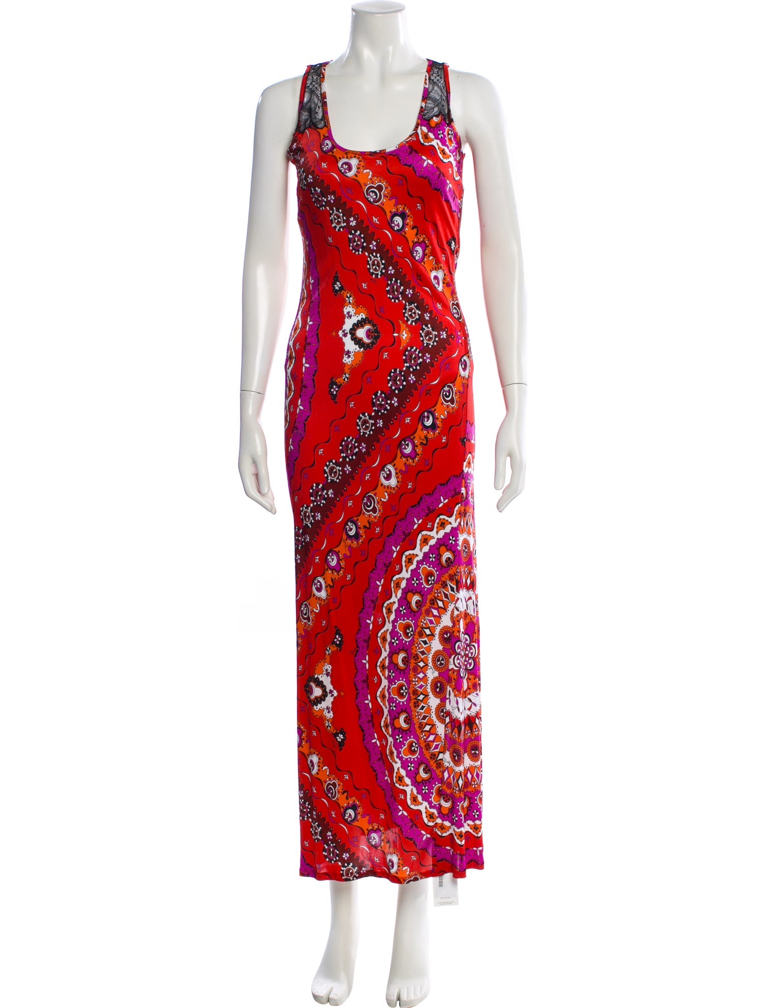 Emilio Pucci Printed Lace Trim Embellishment Nightgown