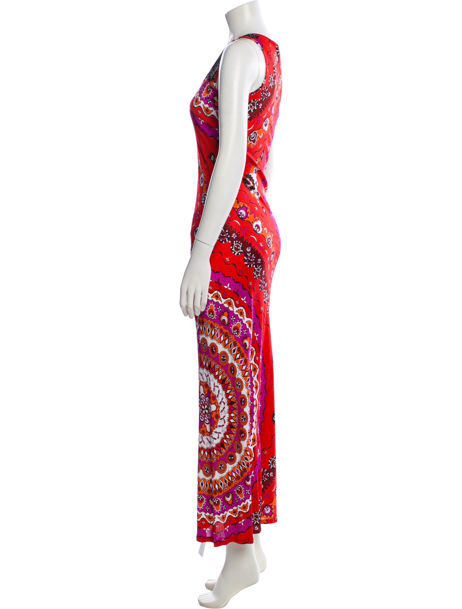 Emilio Pucci Printed Lace Trim Embellishment Nightgown