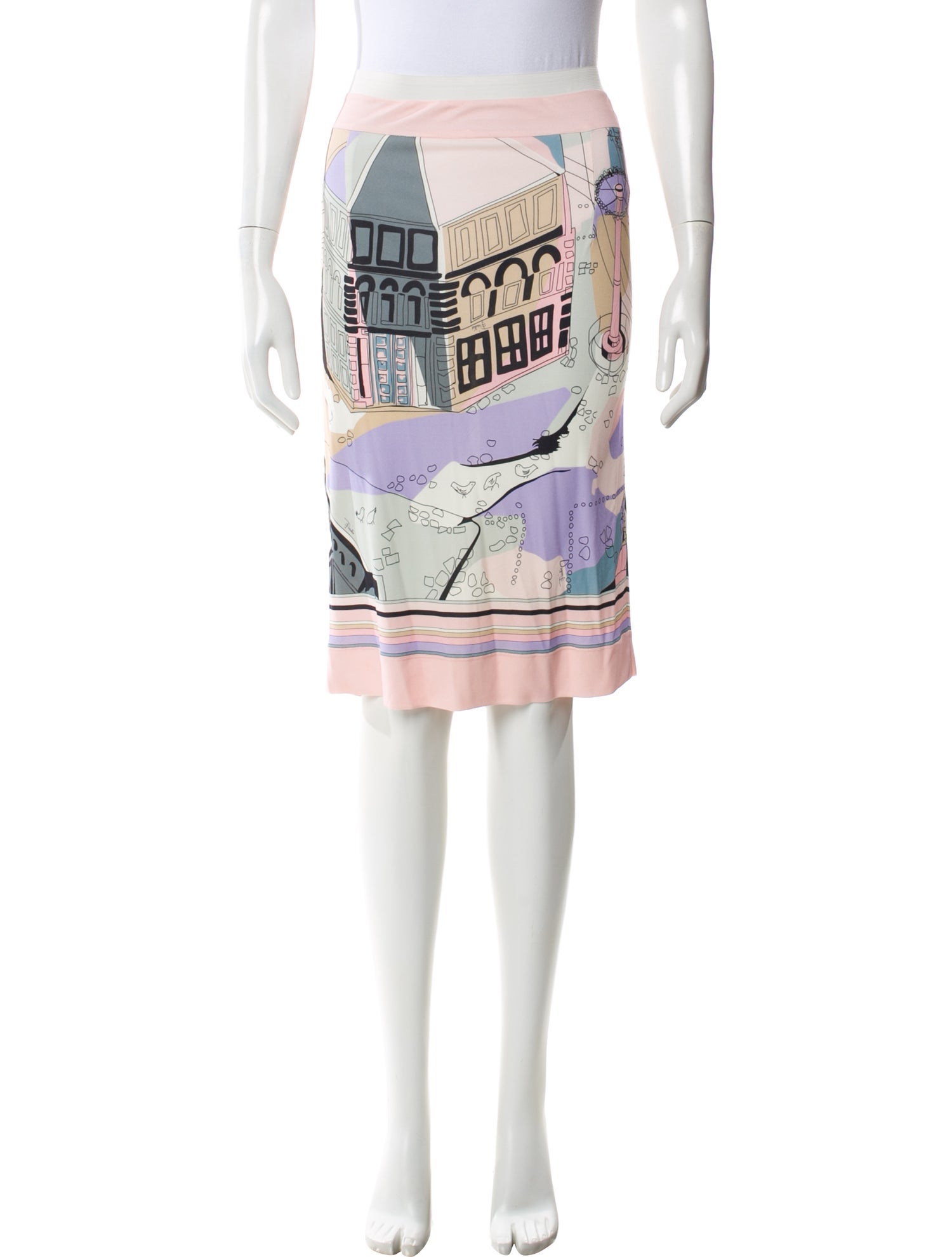 Emilio Pucci Printed Knee-Length Skirt