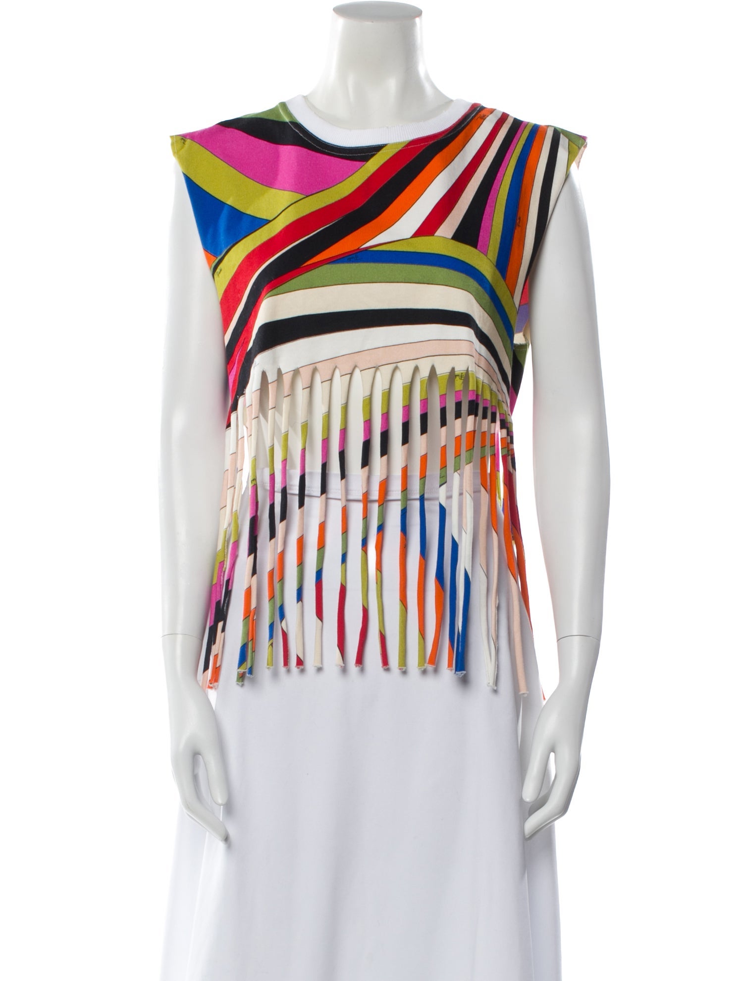 Emilio Pucci Striped Crew Neck Top
