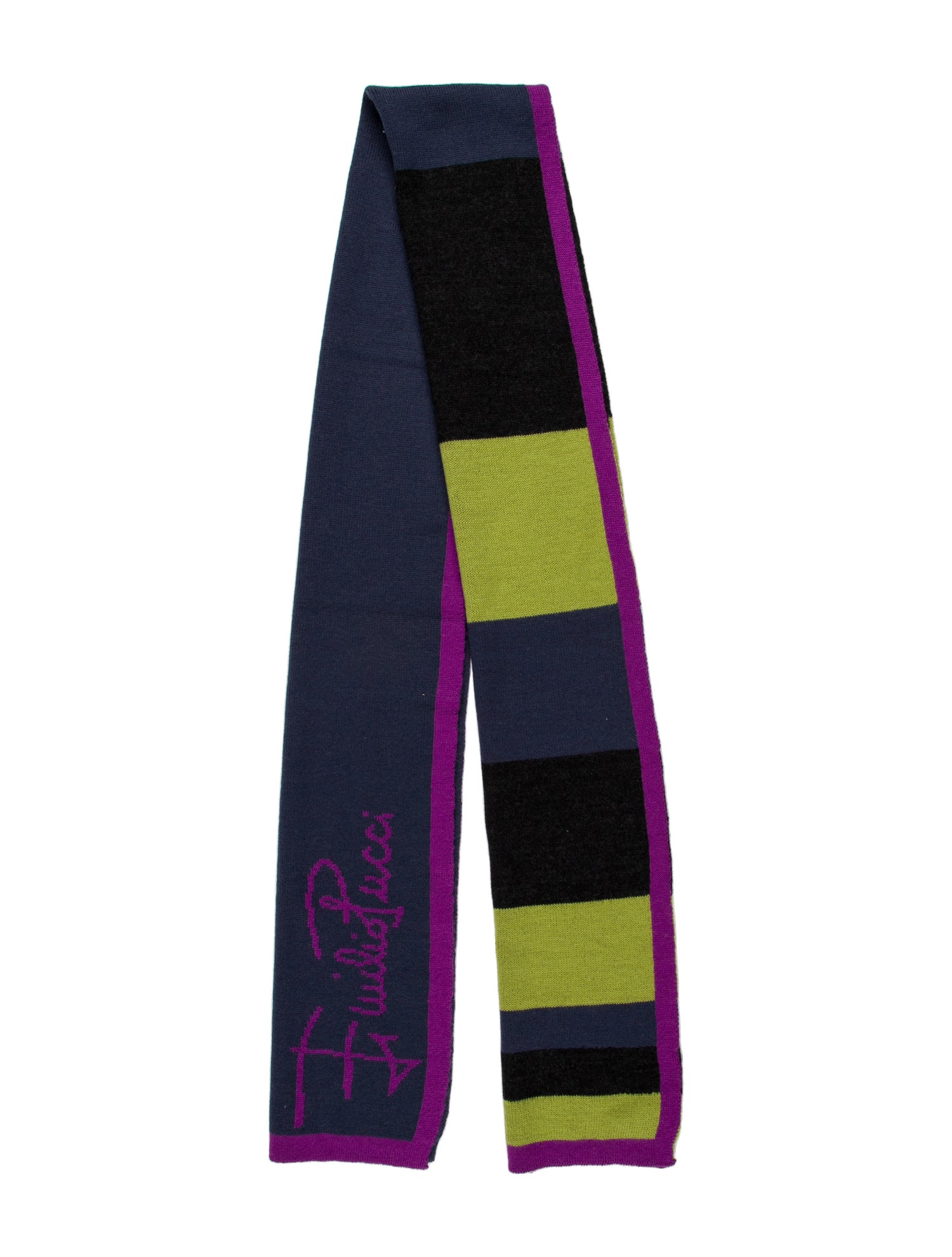 Emilio Pucci Wool Striped Scarf