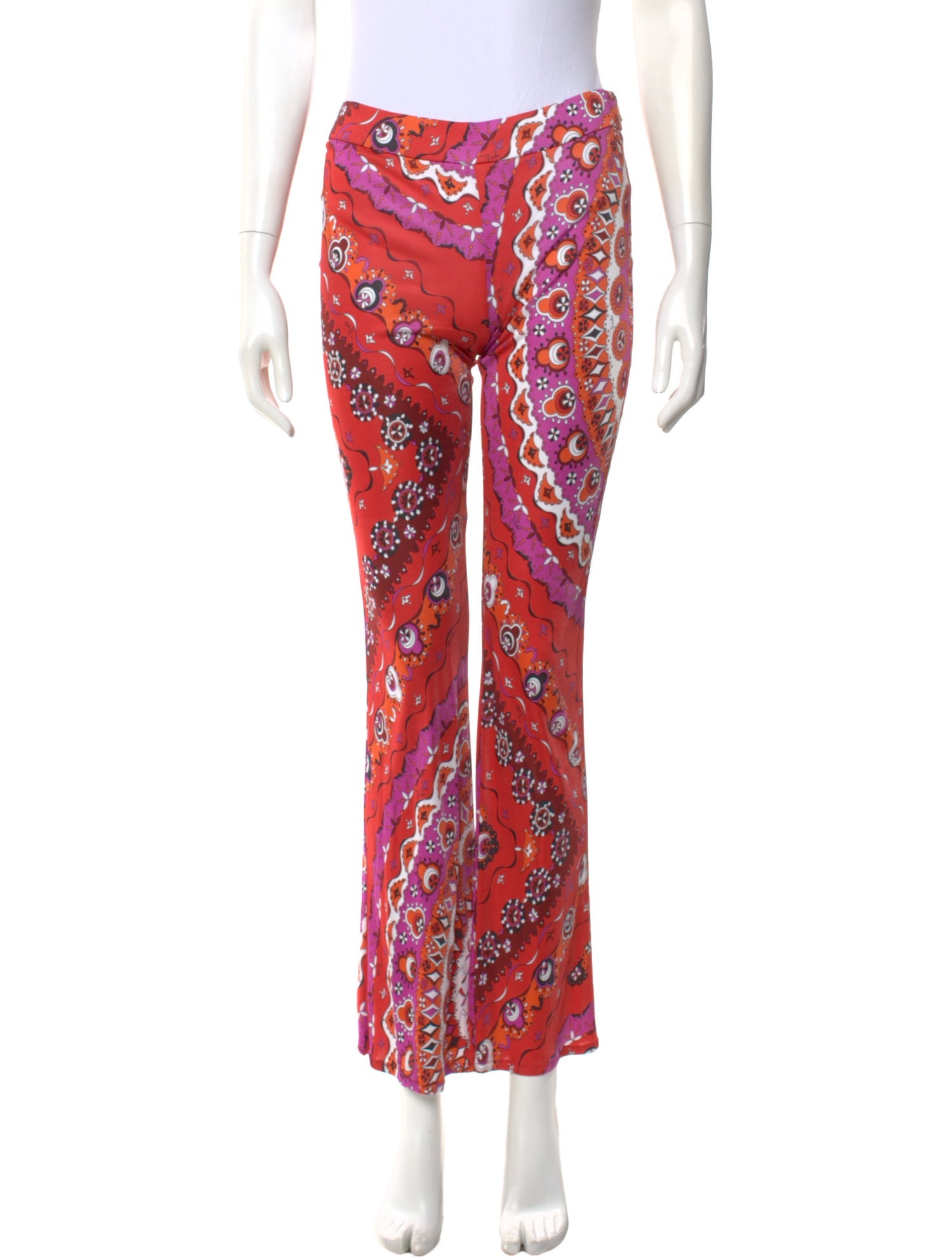 Emilio Pucci Floral Print Wide Leg Pants