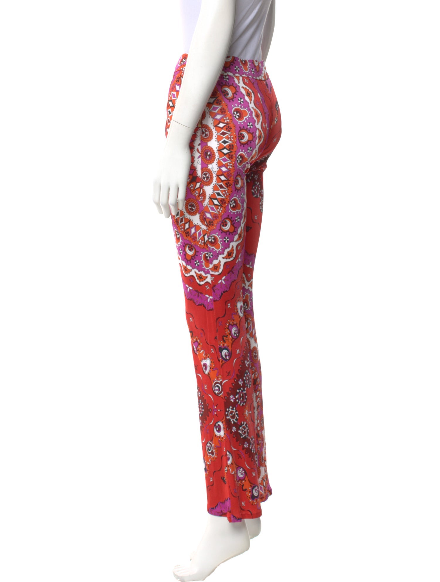 Emilio Pucci Floral Print Wide Leg Pants