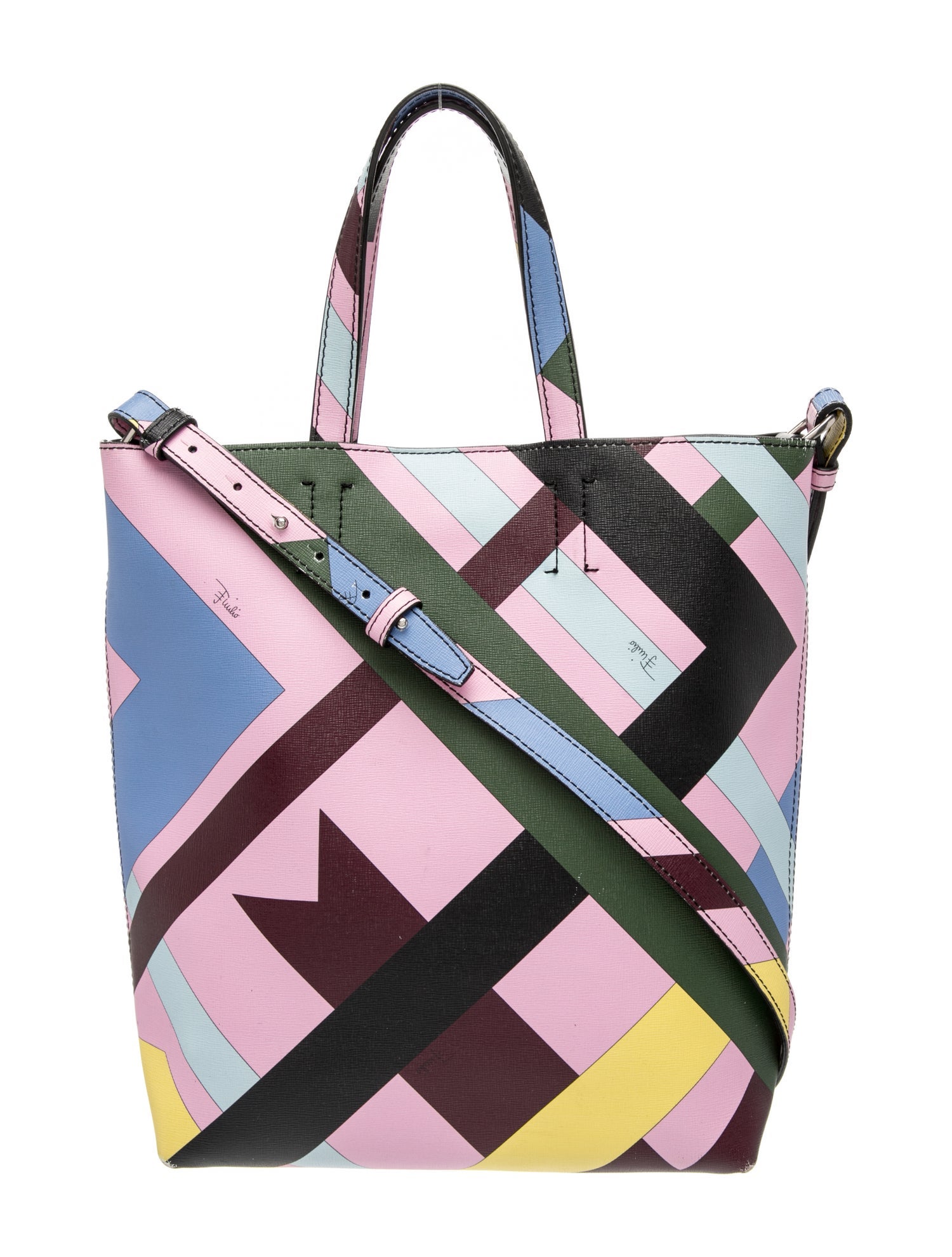 Emilio Pucci Leather Messenger Bag