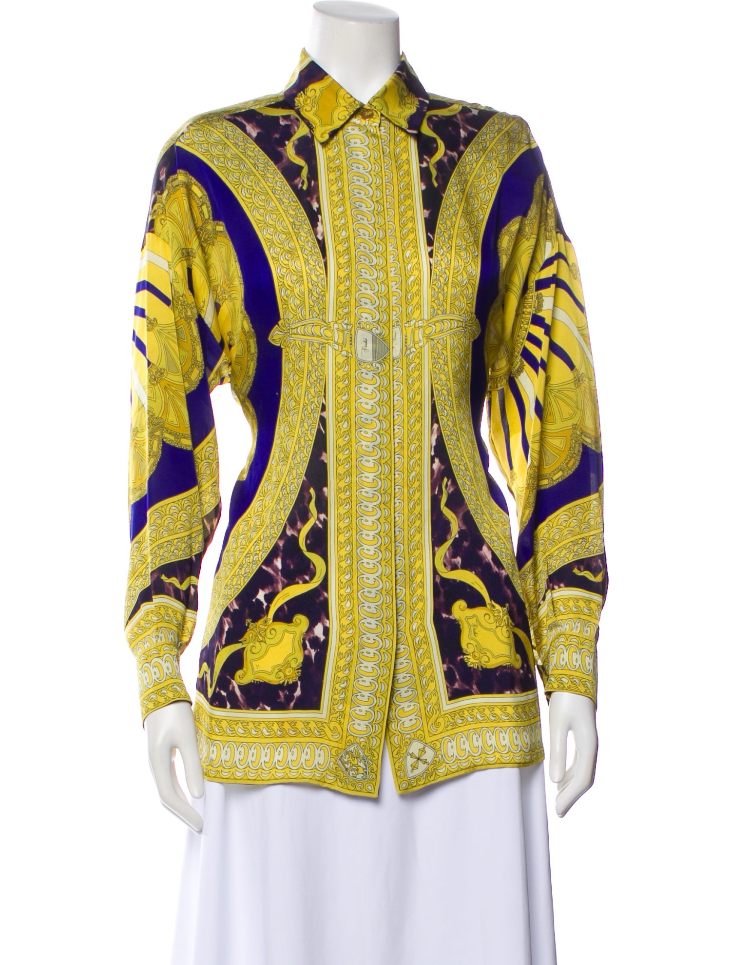 Emilio Pucci Patterned Long Sleeve Blouse