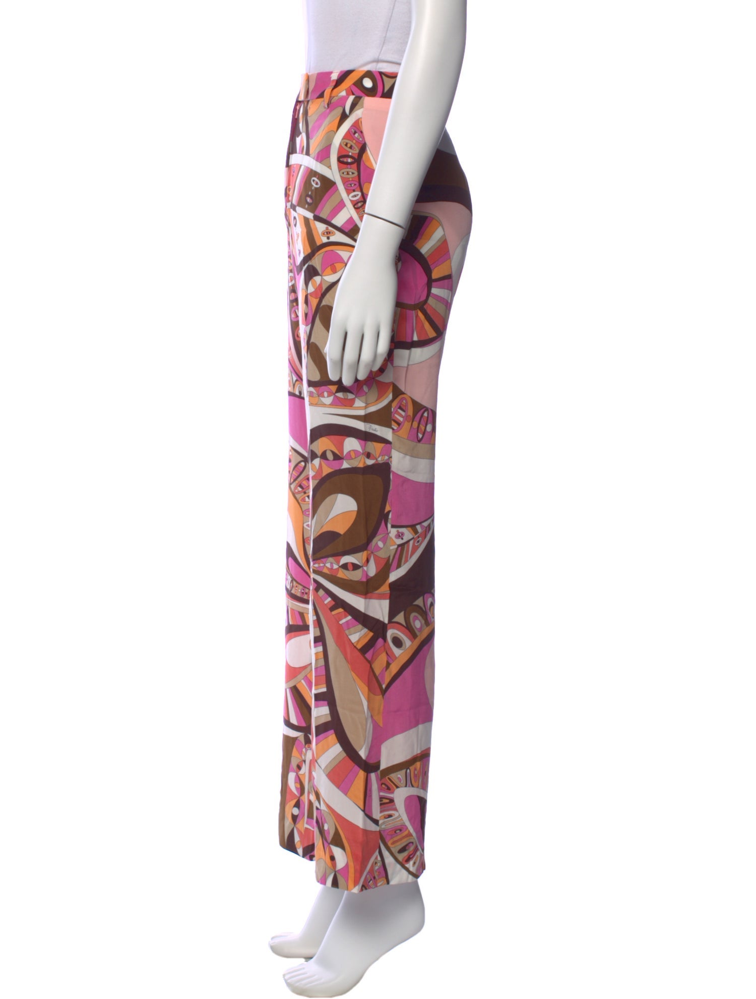 Emilio Pucci Silk Wide Leg Pants