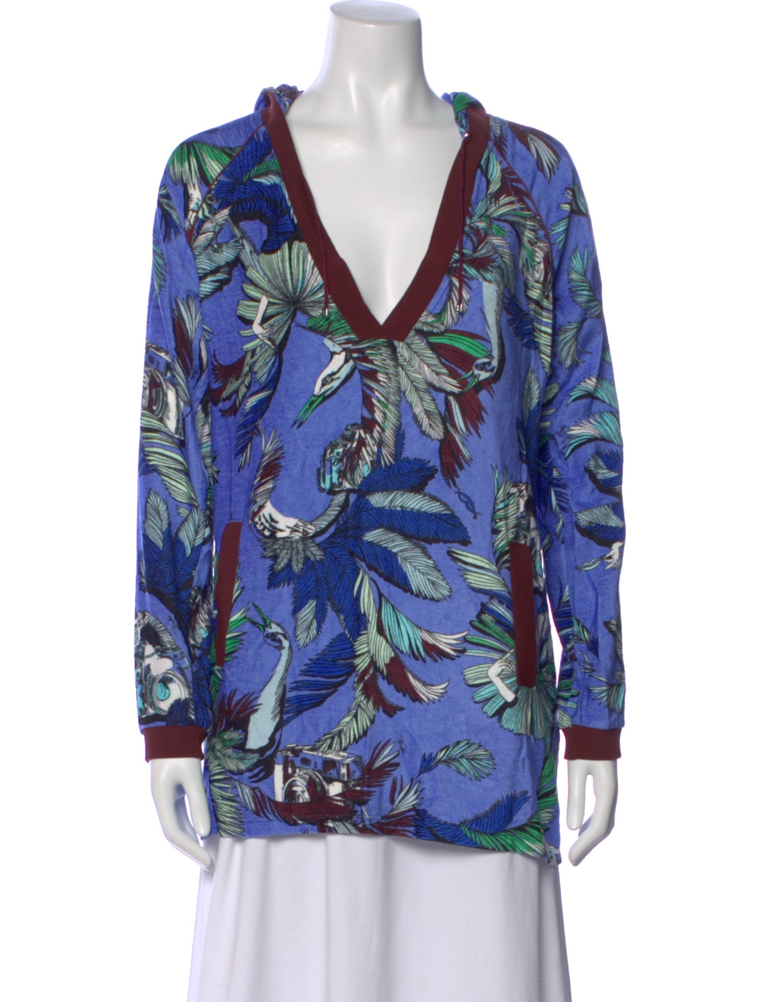 Emilio Pucci Printed V-Neck Hoodie