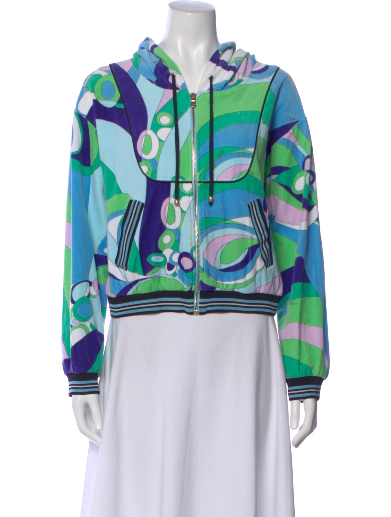 Emilio Pucci Patterned Crew Neck Hoodie