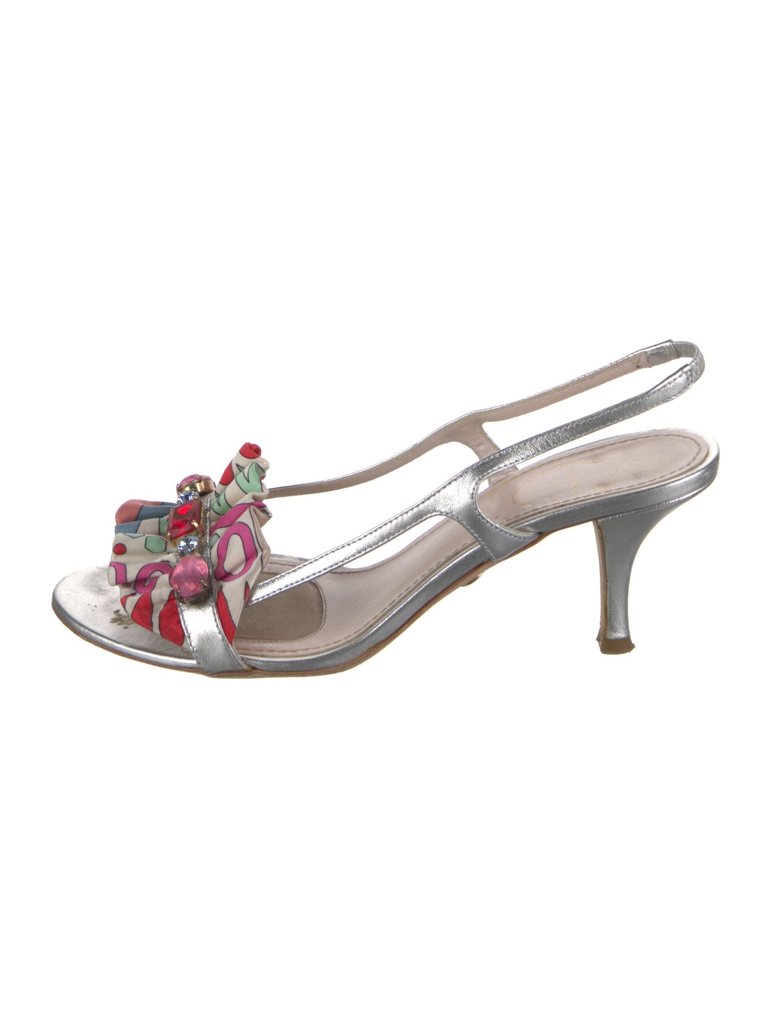 Emilio Pucci Leather Slingback Sandals